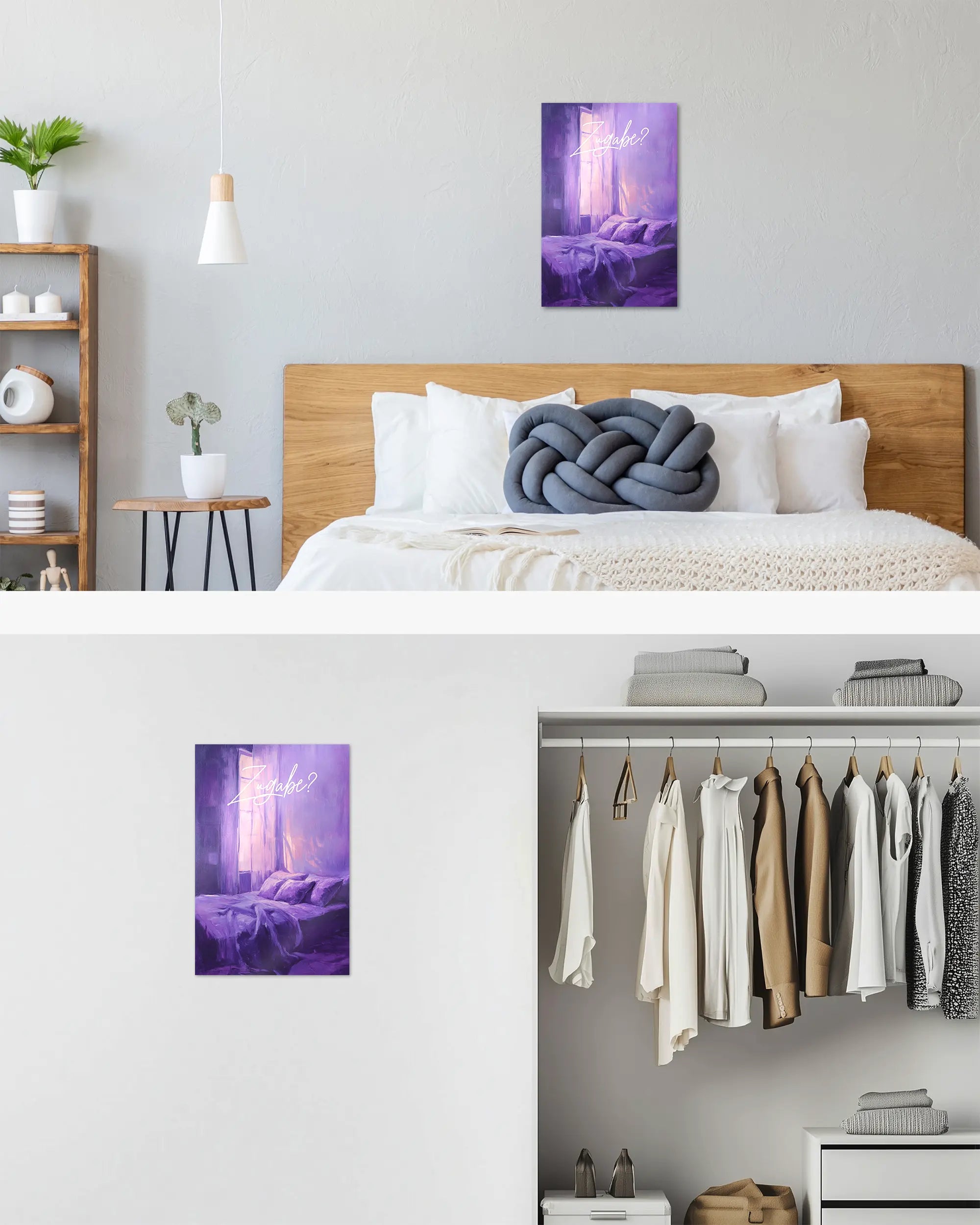 Zimmeransicht des Poster Plate Designs Sexuell bedürftig im Metallic Style in der Größe Main (40 x 60 cm)