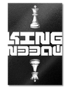 Frontalansicht des Poster Plate Designs Chessday im Metallic Style in der Größe Mini (20 x 30 cm)