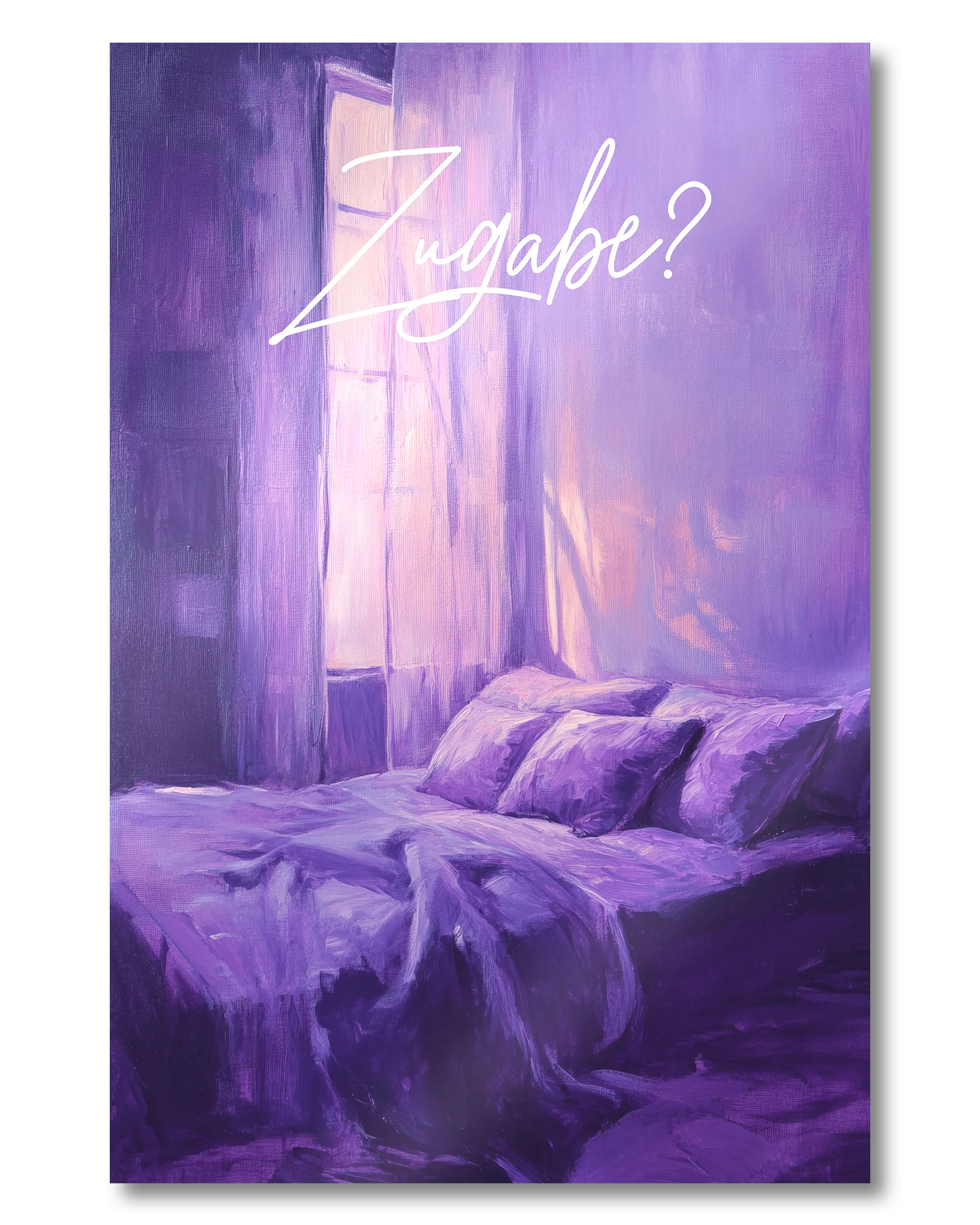 Frontalansicht des Poster Plate Designs Sexuell bedürftig im Metallic Style in der Größe Mini (20 x 30 cm)