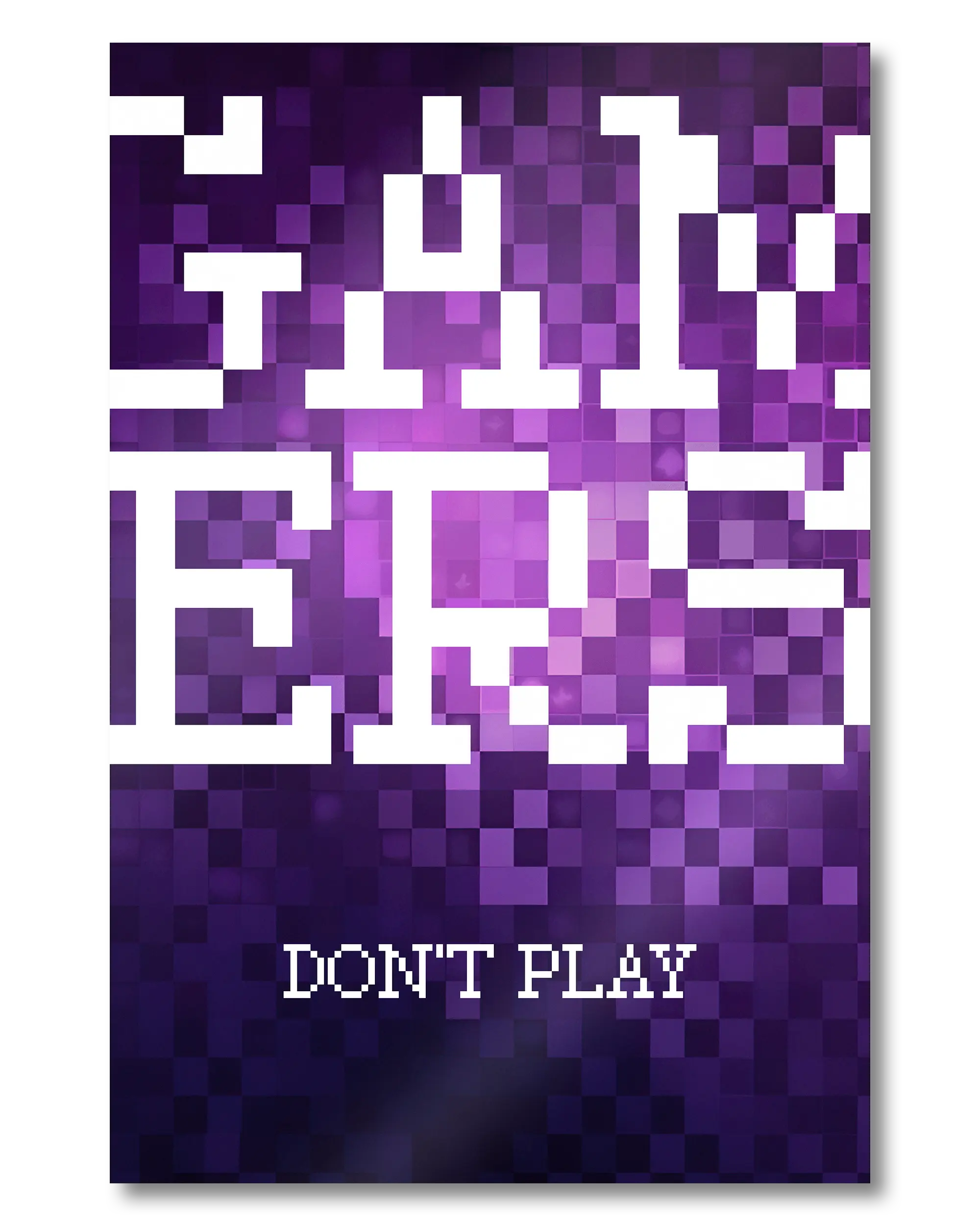 Frontalansicht des Poster Plate Designs Gamers don't play im Metallic Style in der Größe Mini (20 x 30 cm)