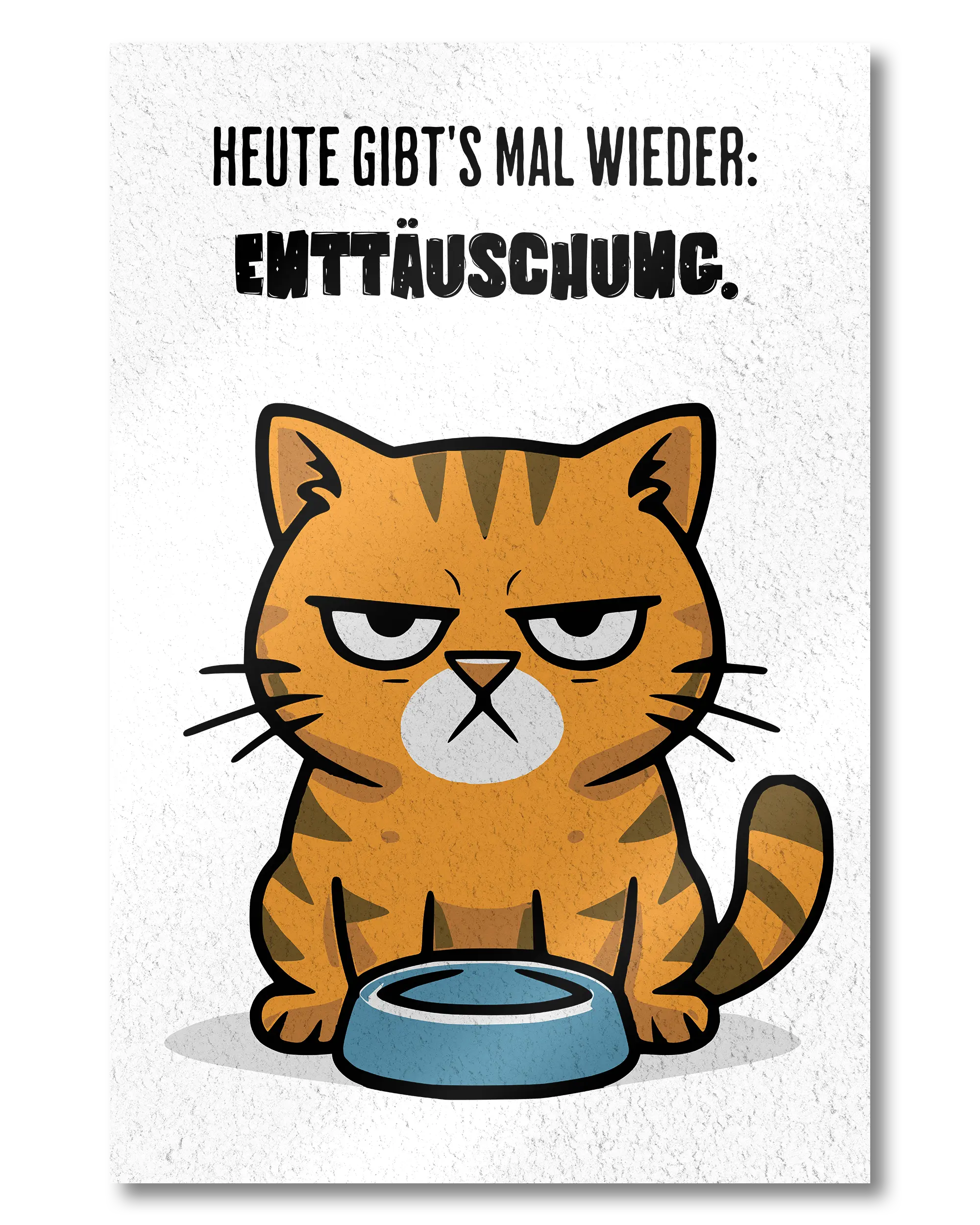 Frontalansicht des Poster Plate Designs Napf Neustart im Metallic Style in der Größe Mini (20 x 30 cm)