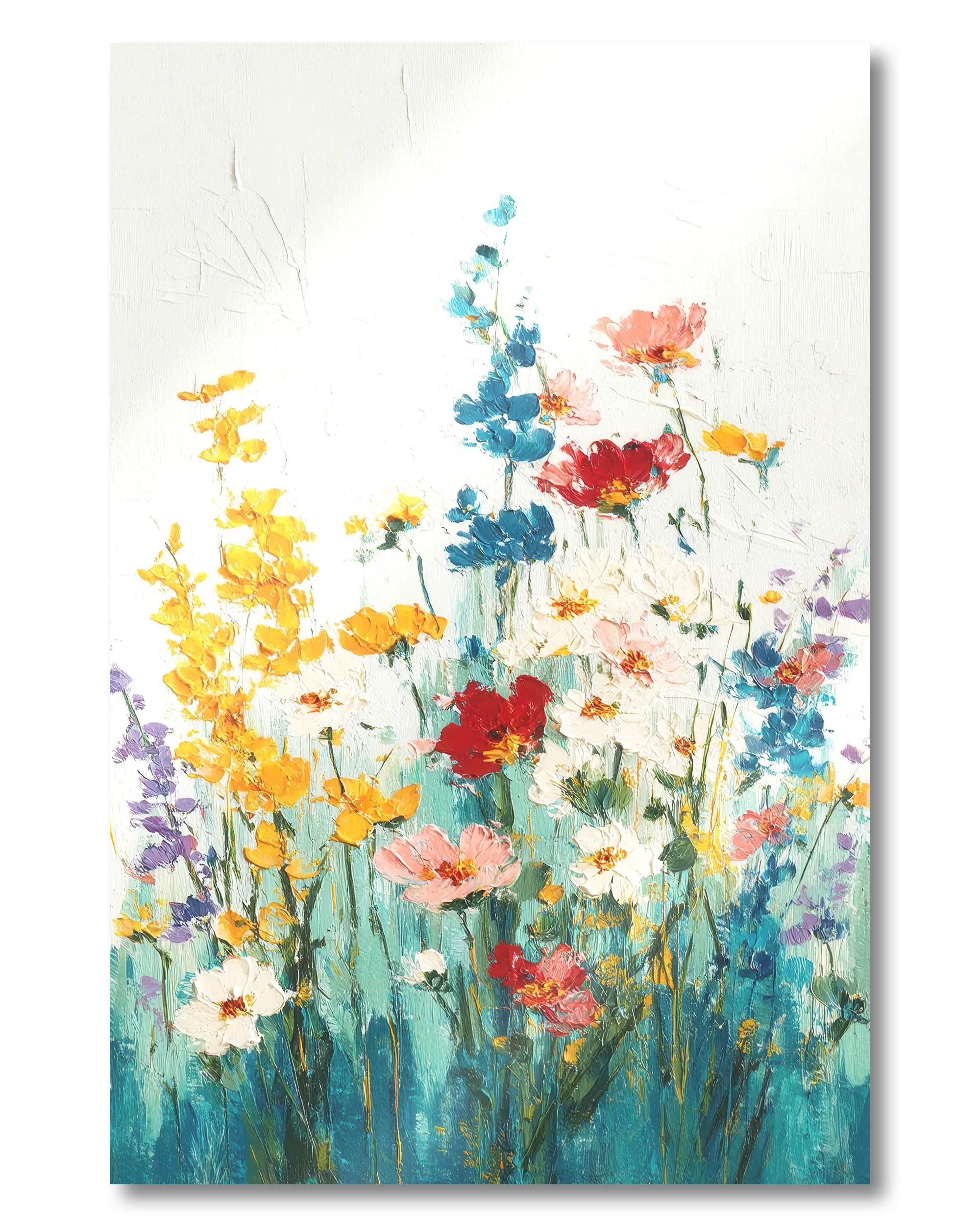 Frontalansicht des Poster Plate Designs Blühen statt Mühen im Metallic Style in der Größe Mini (20 x 30 cm)