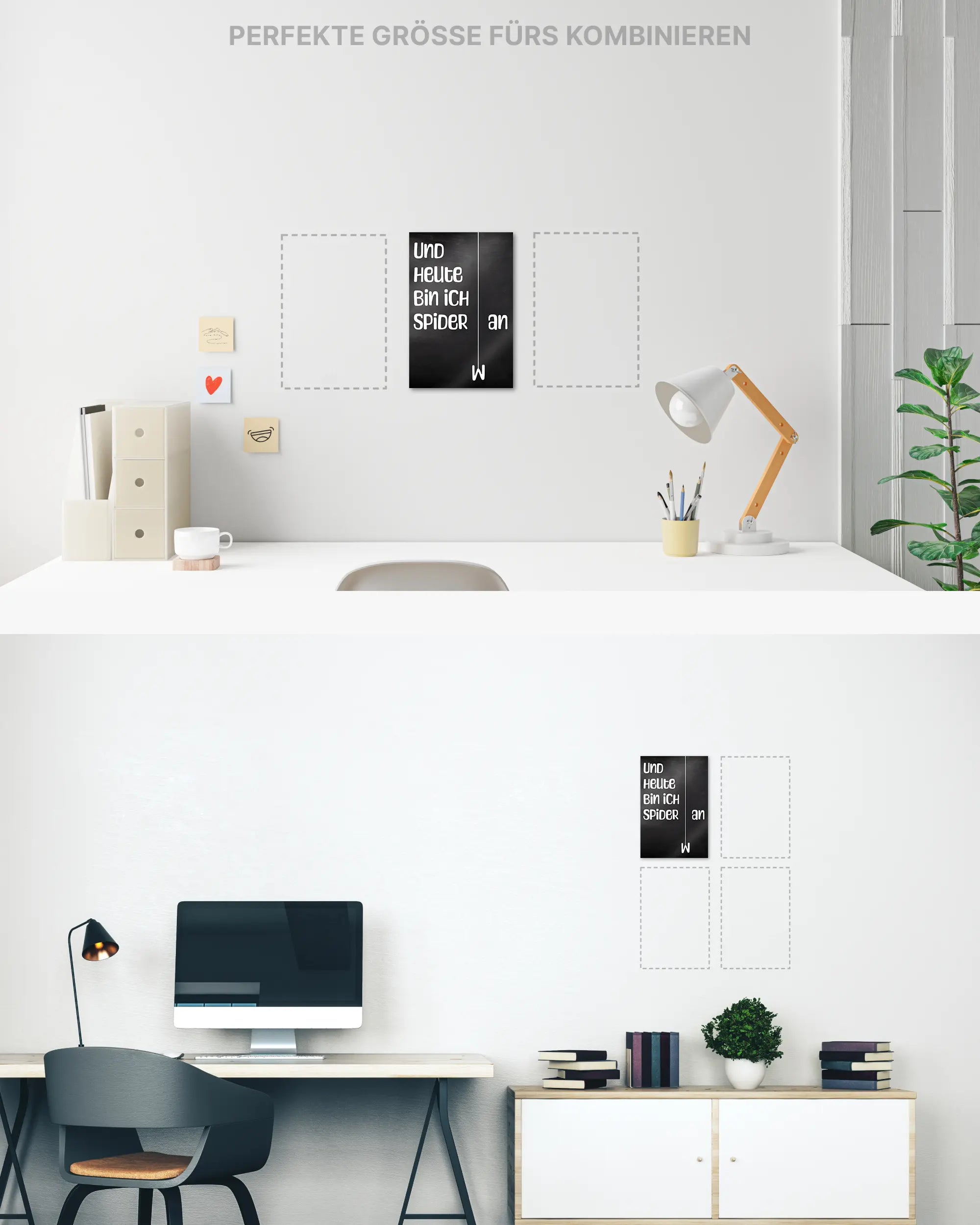 Zimmeransicht des Poster Plate Designs Abhängen im Metallic Style in der Größe Mini (20 x 30 cm)