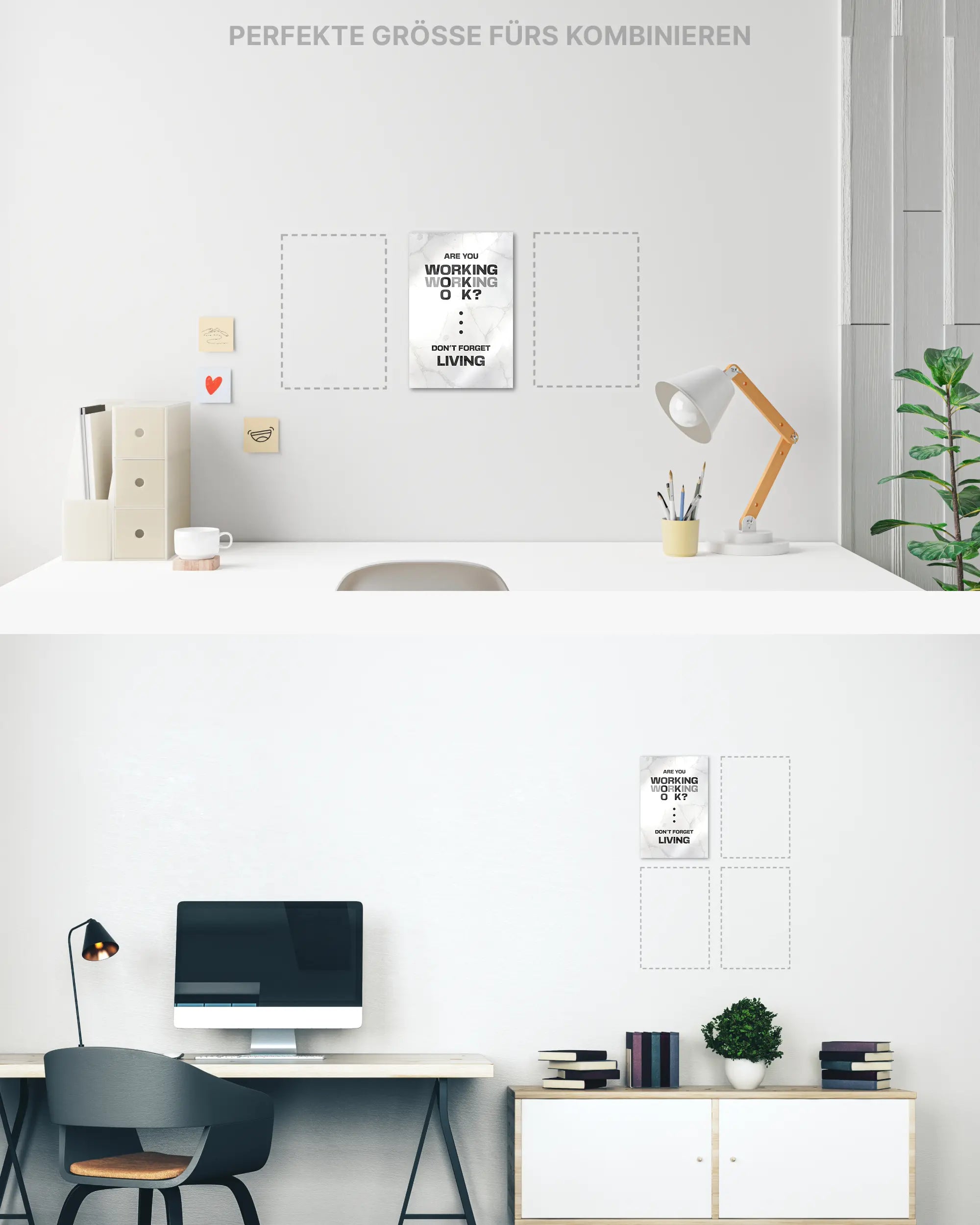 Zimmeransicht des Poster Plate Designs Are you OK? im Metallic Style in der Größe Mini (20 x 30 cm)