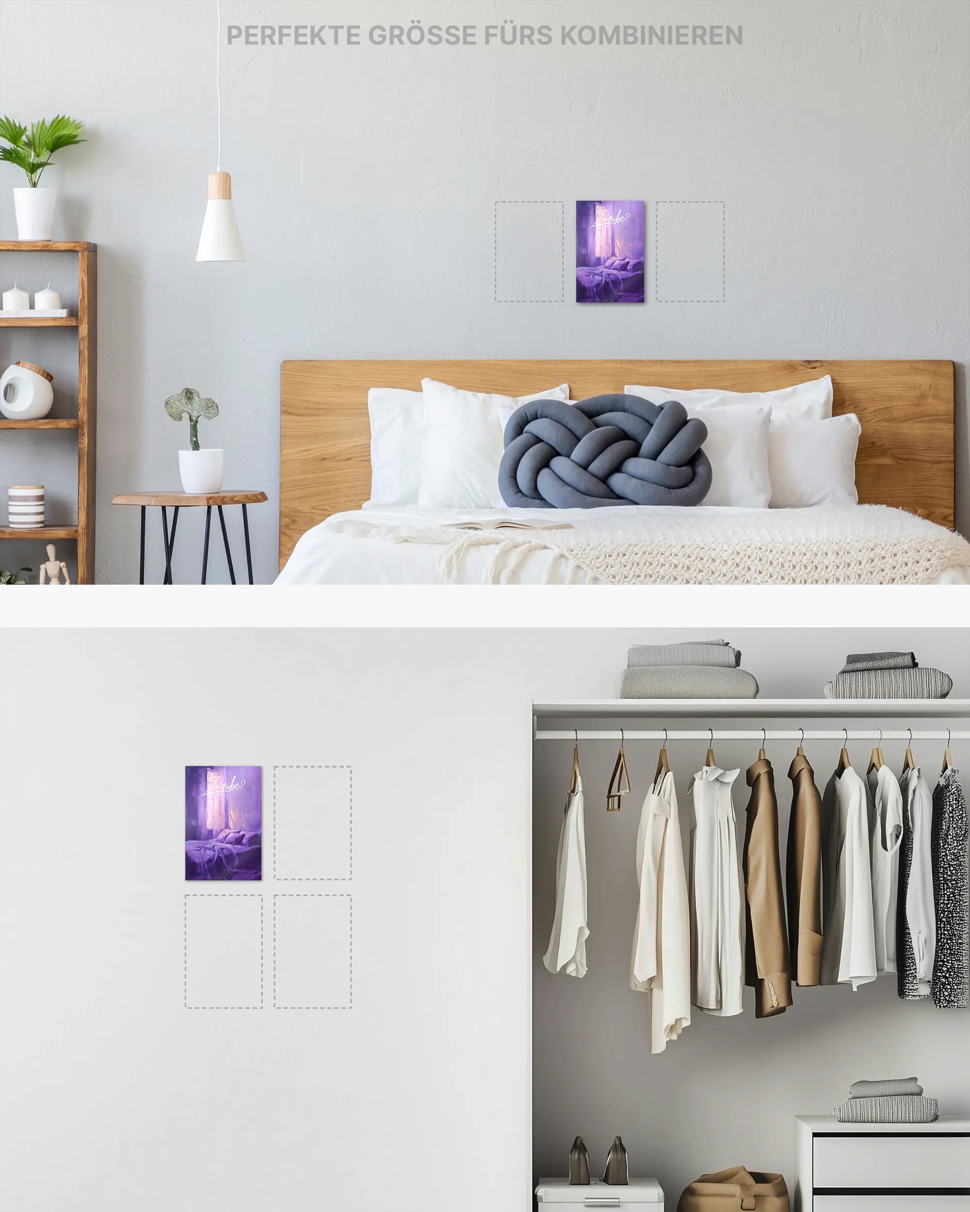 Zimmeransicht des Poster Plate Designs Sexuell bedürftig im Metallic Style in der Größe Mini (20 x 30 cm)