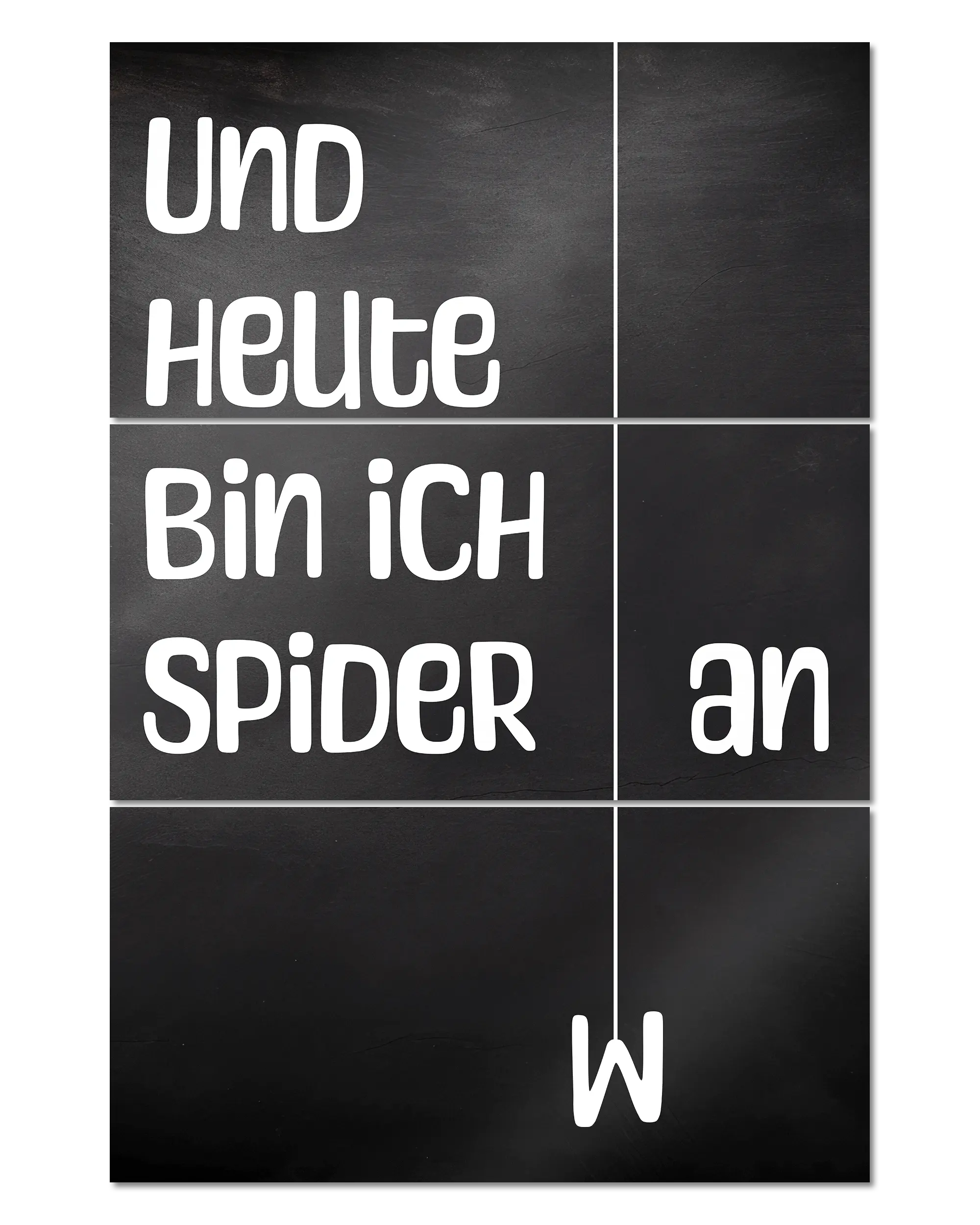Frontalansicht des Poster Plate Designs Abhängen im Metallic Style in der Größe Mighty (60 x 90 cm)
