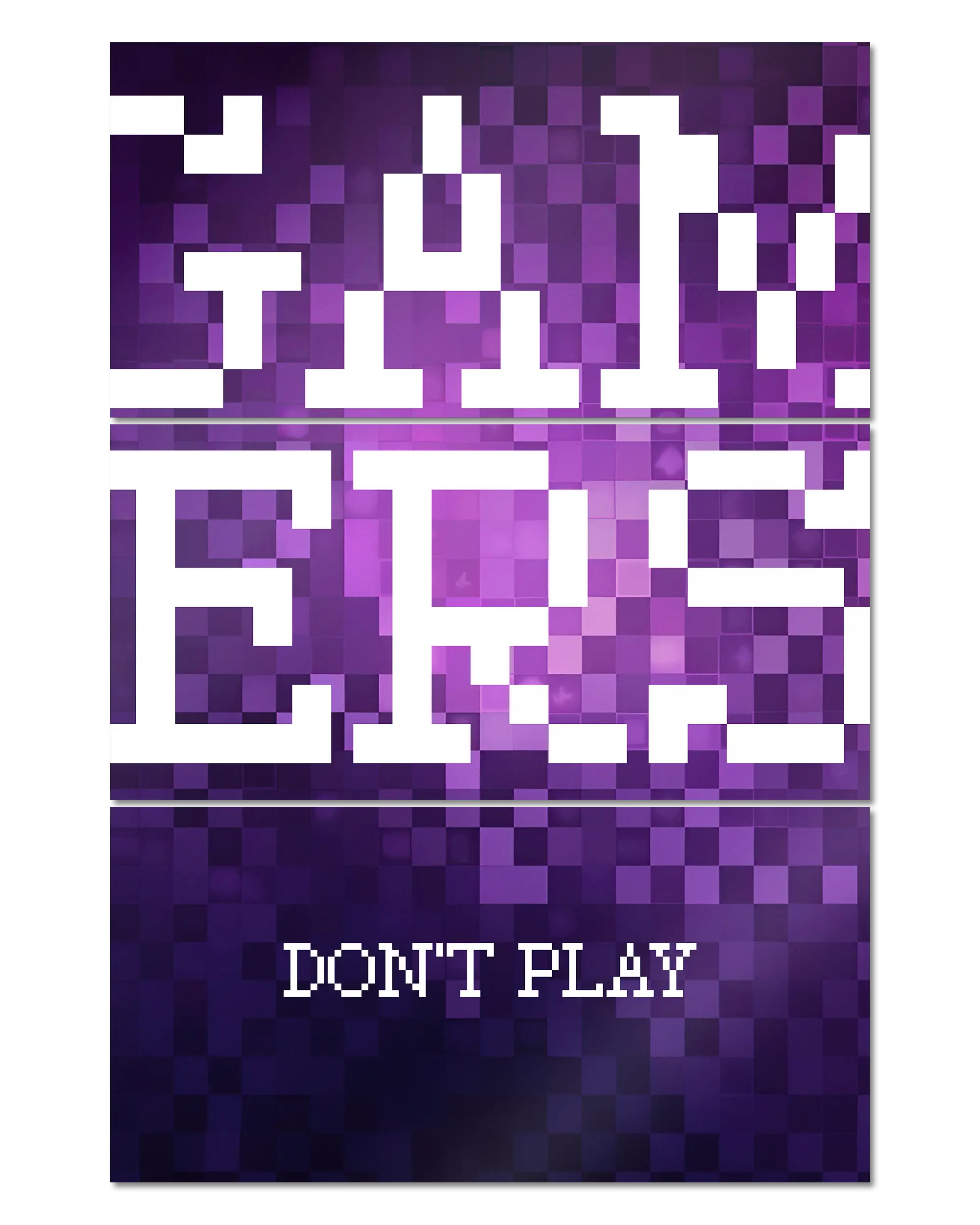 Frontalansicht des Poster Plate Designs Gamers don't play im Metallic Style in der Größe Mighty (60 x 90 cm)