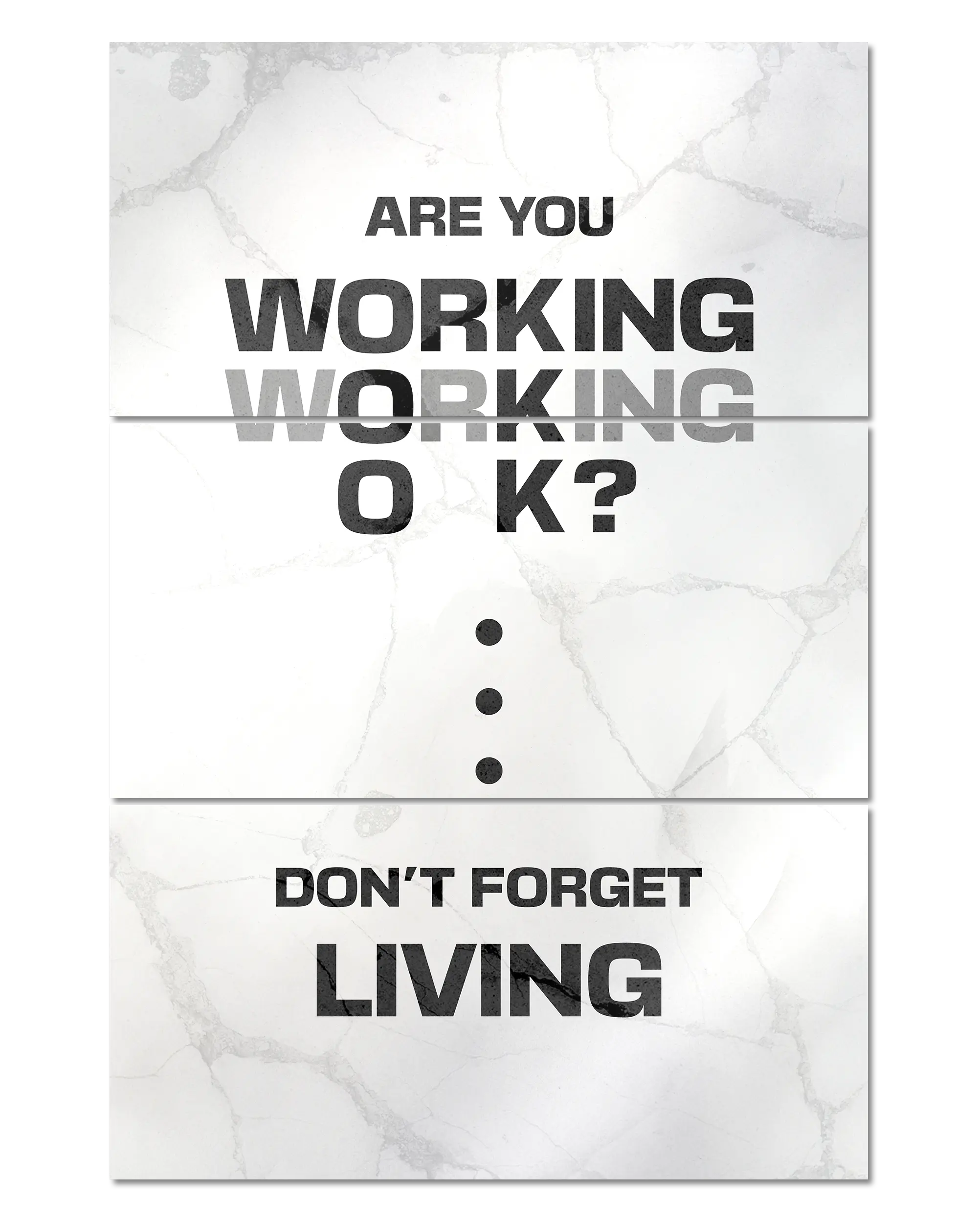 Frontalansicht des Poster Plate Designs Are you OK? im Metallic Style in der Größe Mighty (60 x 90 cm)