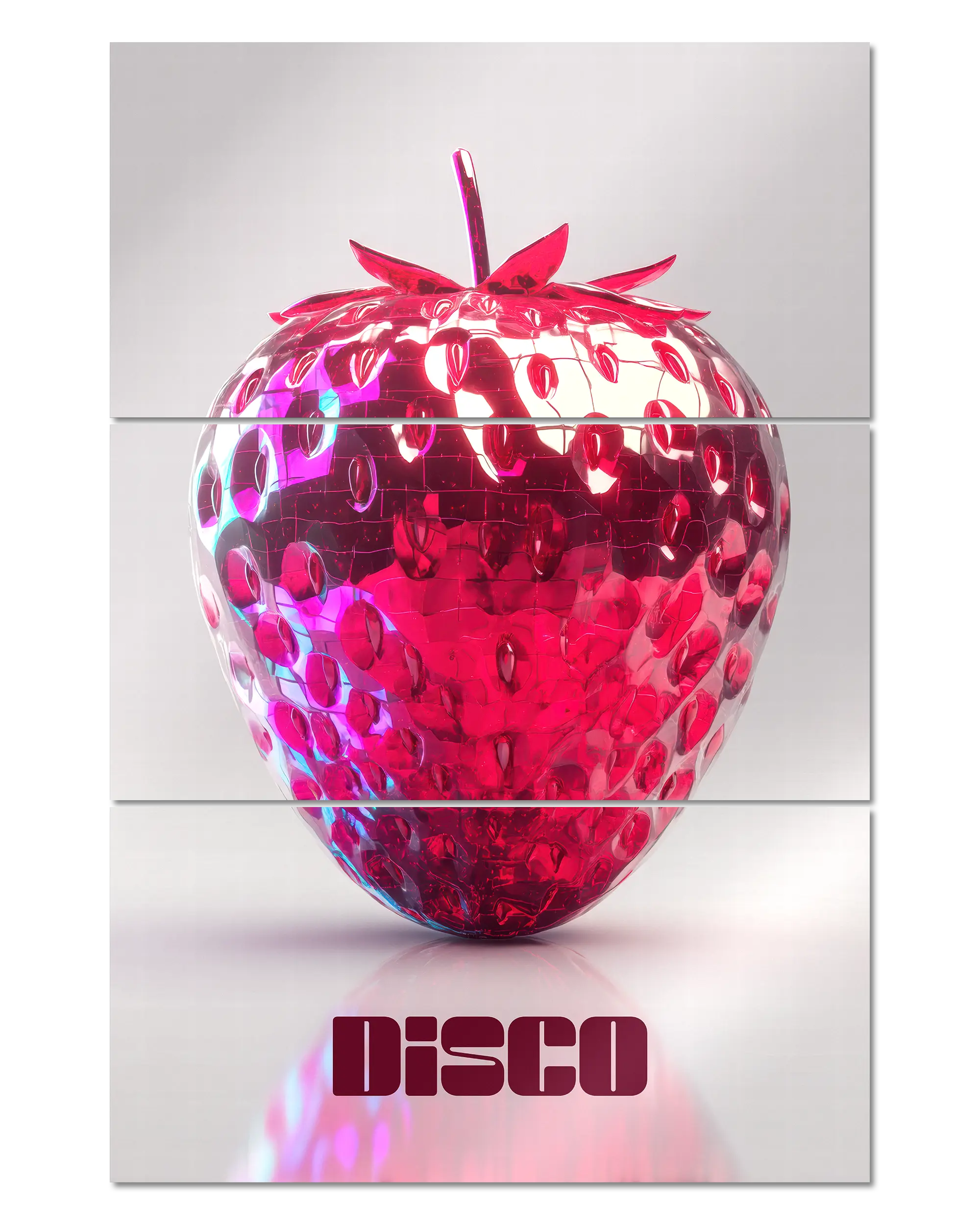 Frontalansicht des Poster Plate Designs Discoberry im Metallic Style in der Größe Mighty (60 x 90 cm)