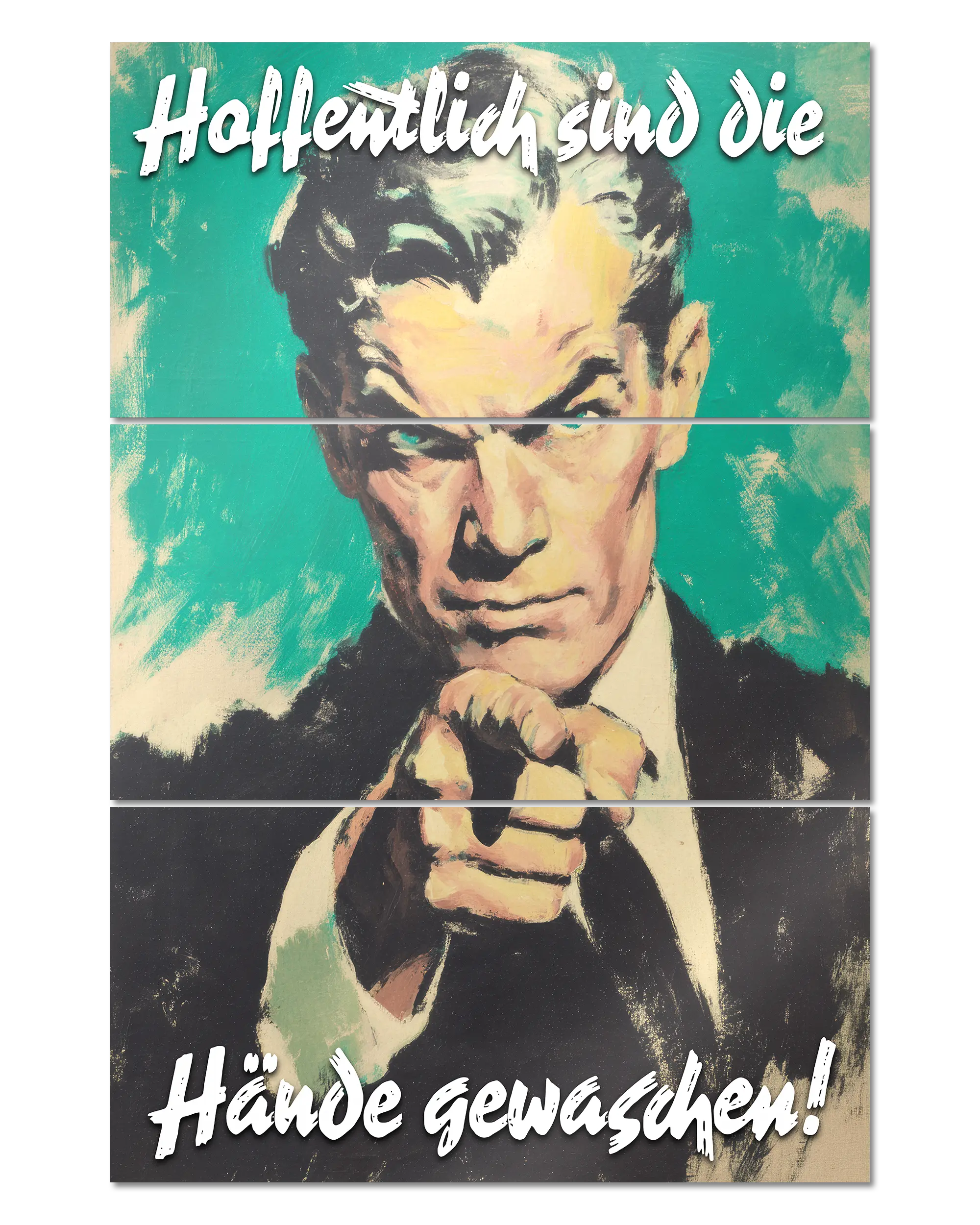 Frontalansicht des Poster Plate Designs Besser mit Seife im Metallic Style in der Größe Mighty (60 x 90 cm)