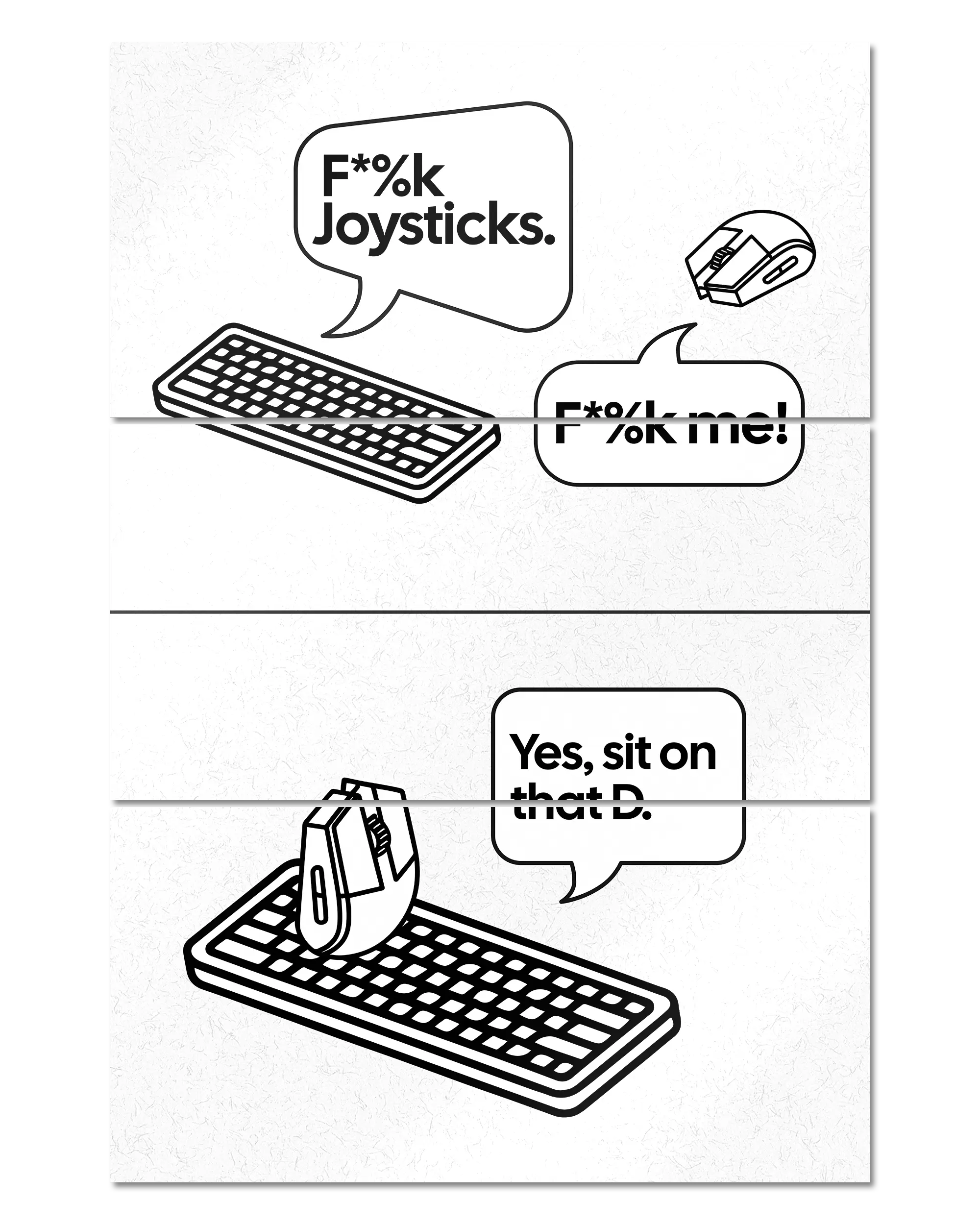 Frontalansicht des Poster Plate Designs Keystrokes im Metallic Style in der Größe Mighty (60 x 90 cm)