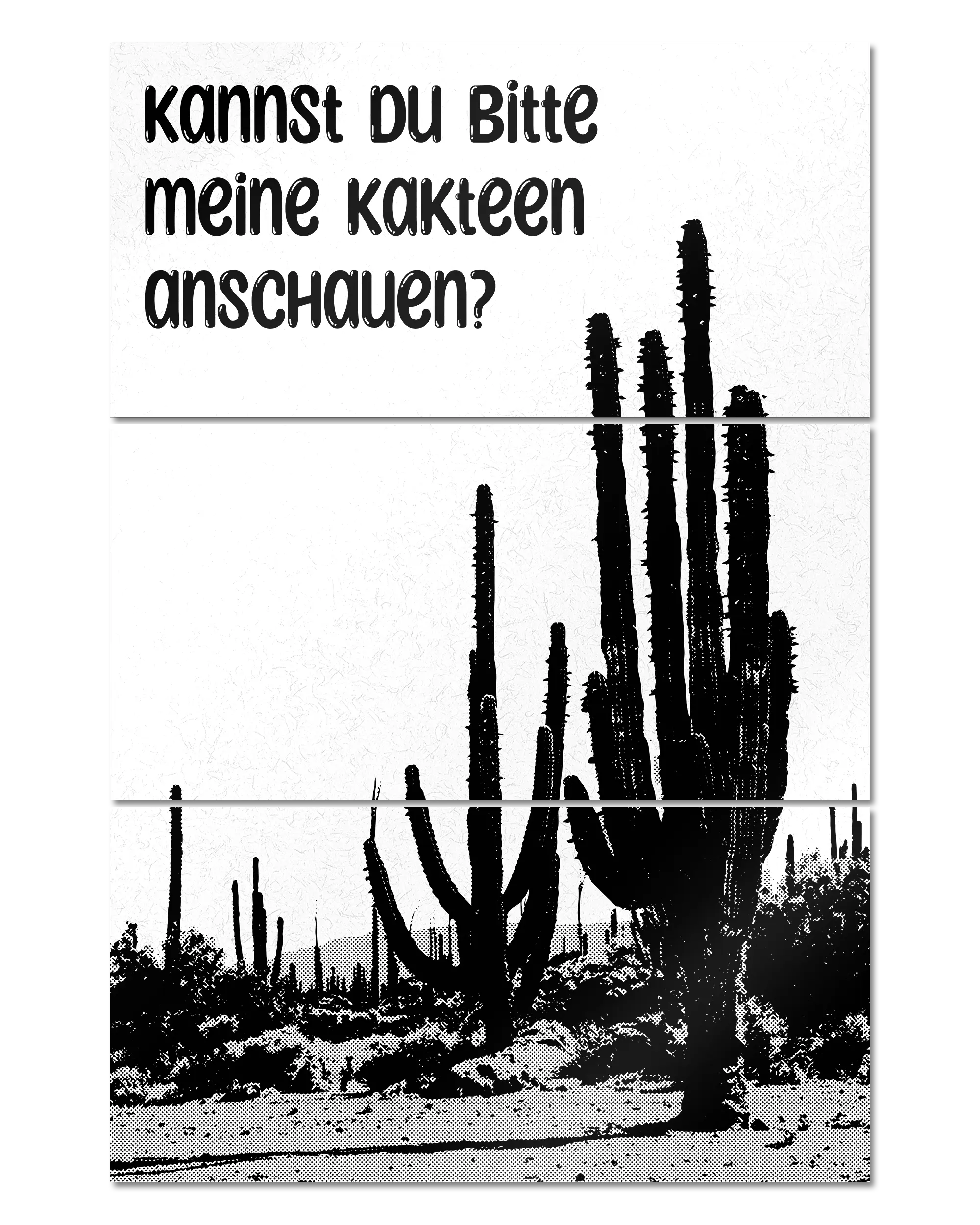 Frontalansicht des Poster Plate Designs Kacktusse im Metallic Style in der Größe Mighty (60 x 90 cm)