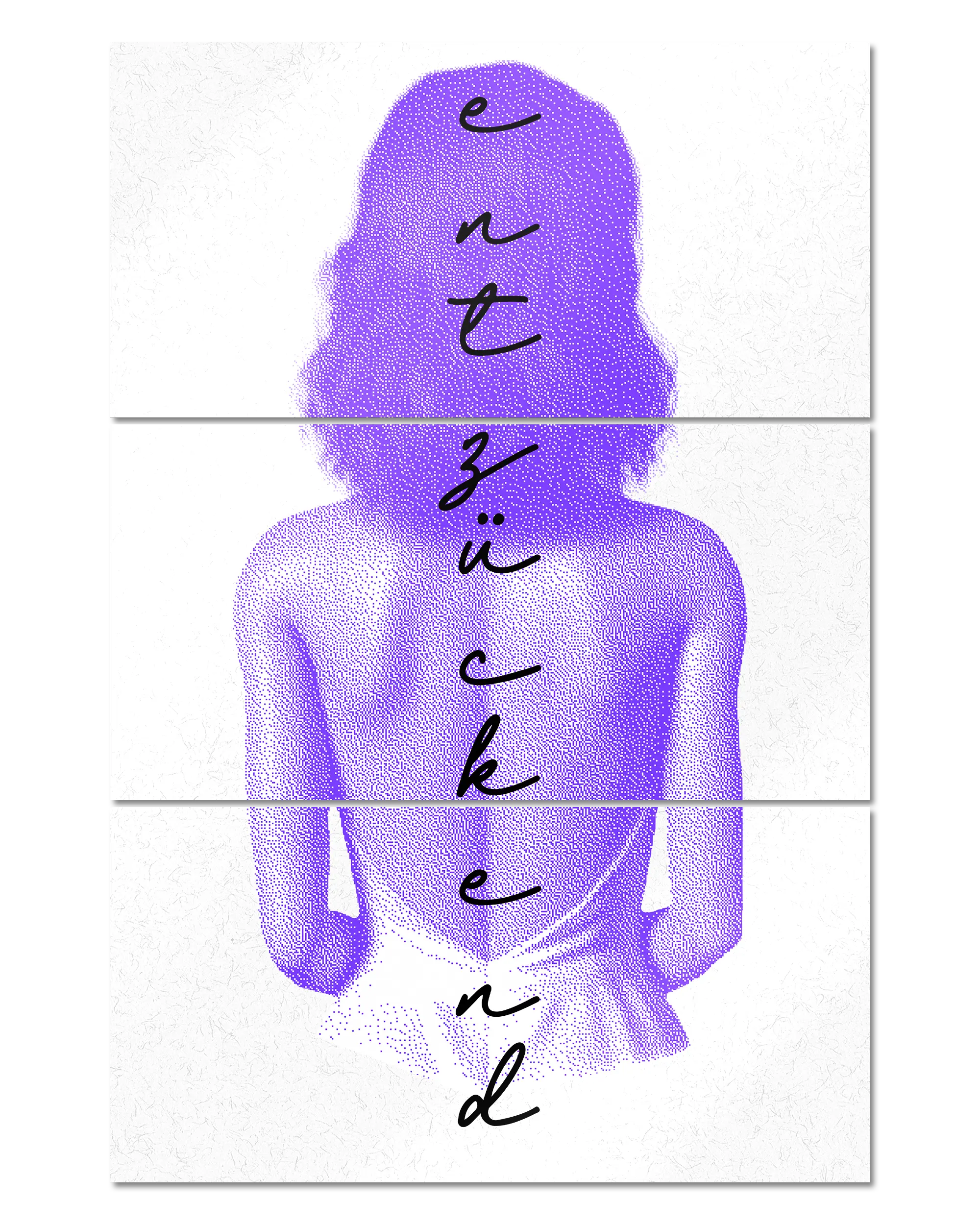 Frontalansicht des Poster Plate Designs Rückendeckung im Metallic Style in der Größe Mighty (60 x 90 cm)