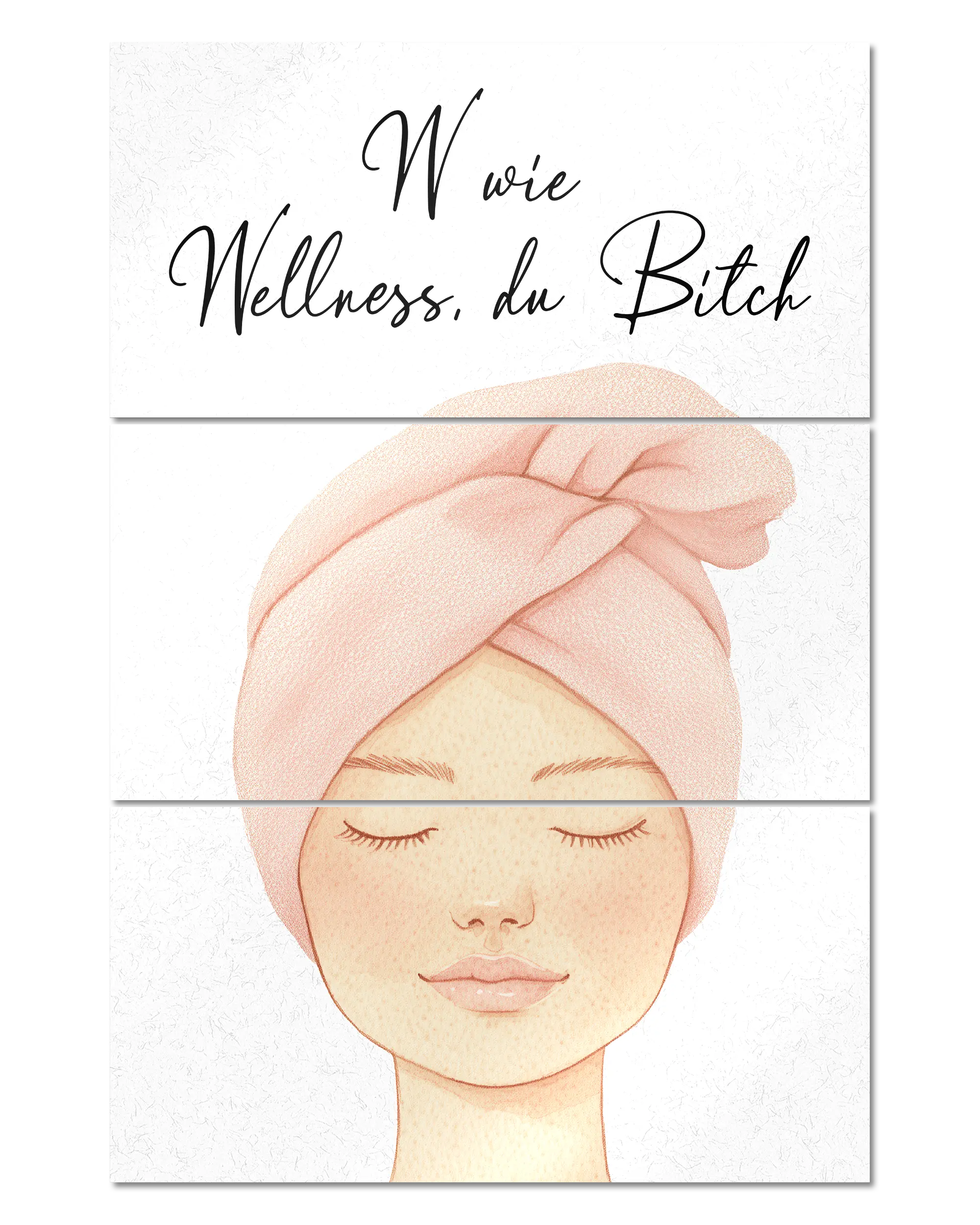 Frontalansicht des Poster Plate Designs Wellness Routine im Metallic Style in der Größe Mighty (60 x 90 cm)