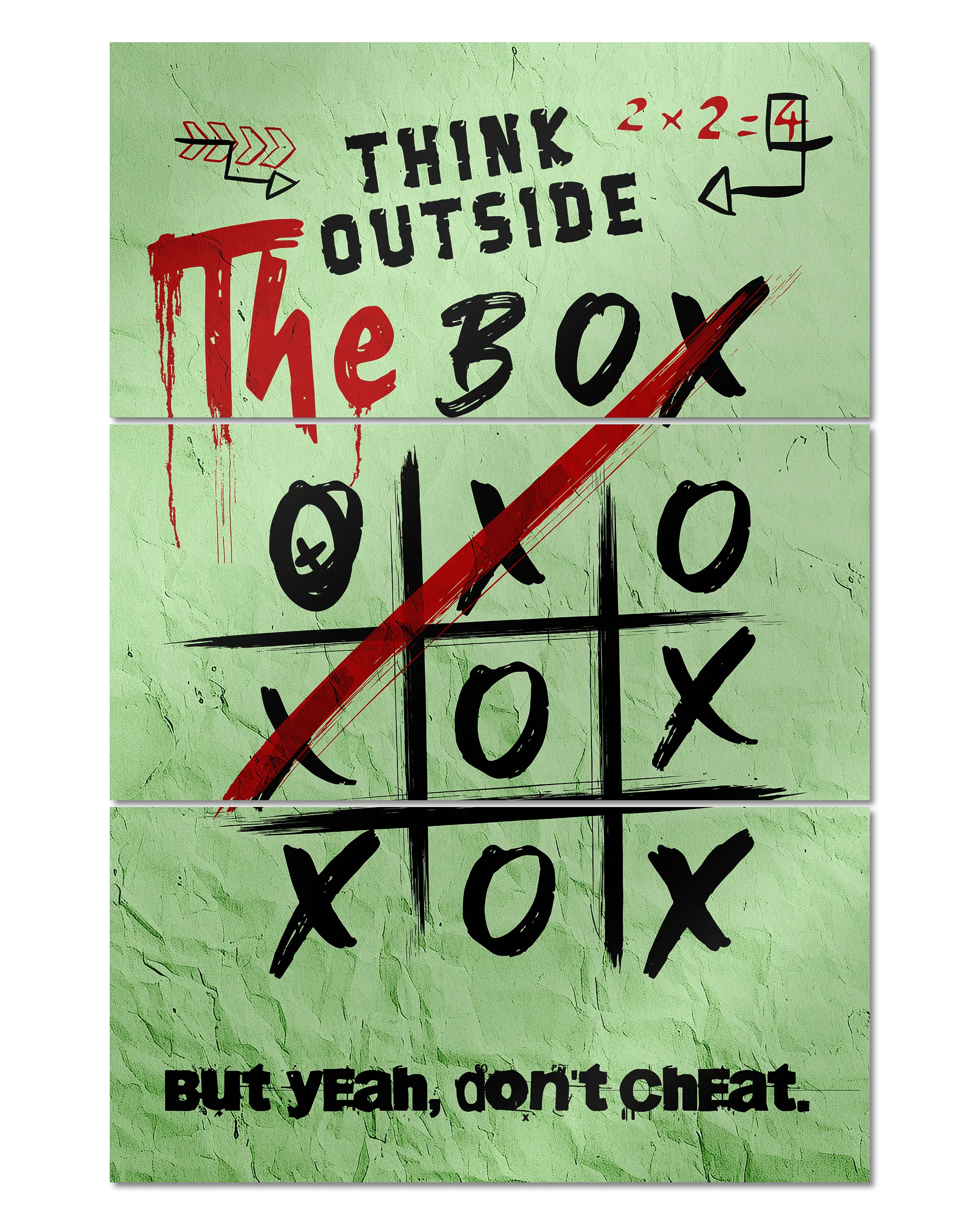 Frontalansicht des Poster Plate Designs Boxing Outside im Metallic Style in der Größe Mighty (60 x 90 cm)