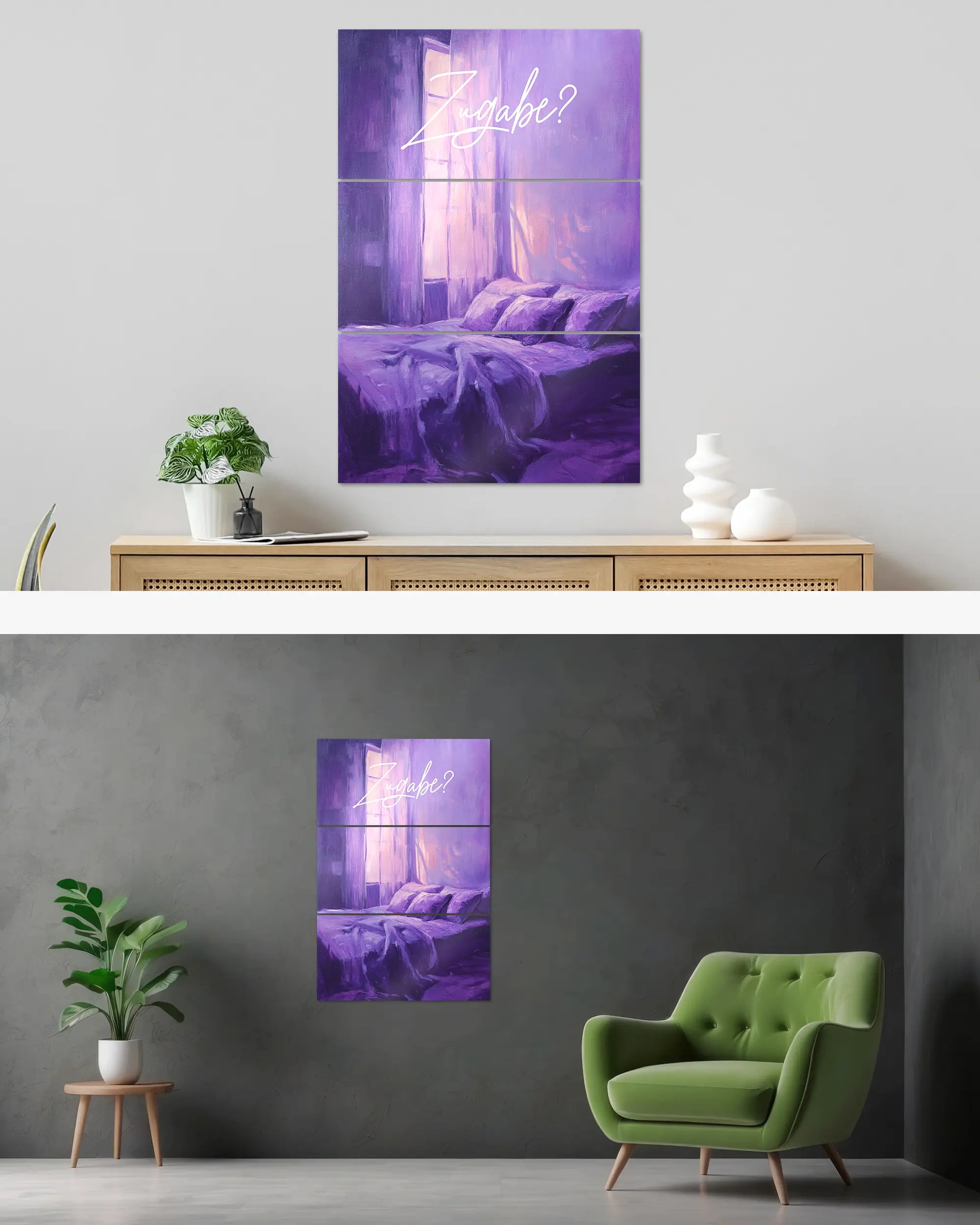 Wandansicht des Poster Plate Designs Sexuell bedürftig im Metallic Style in der Größe Mighty (60 x 90 cm)