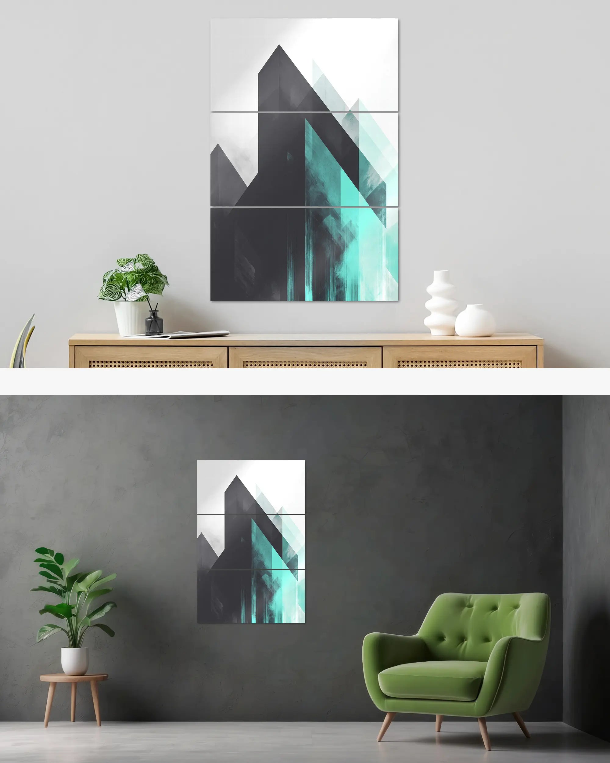 Wandansicht des Poster Plate Designs Ein Abstrakt im Metallic Style in der Größe Mighty (60 x 90 cm)