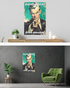Wandansicht des Poster Plate Designs Besser mit Seife im Metallic Style in der Größe Mighty (60 x 90 cm)