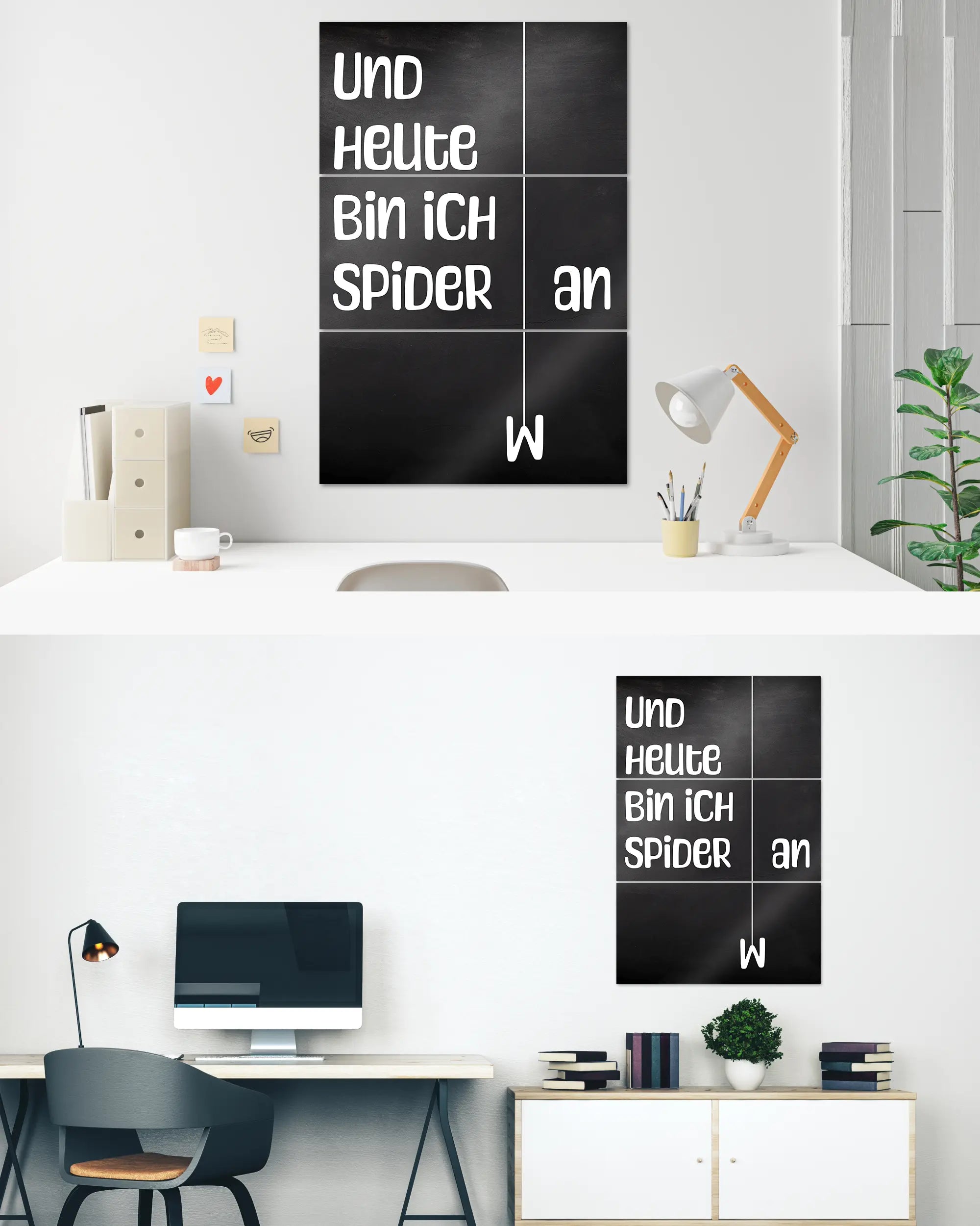 Zimmeransicht des Poster Plate Designs Abhängen im Metallic Style in der Größe Mighty (60 x 90 cm)