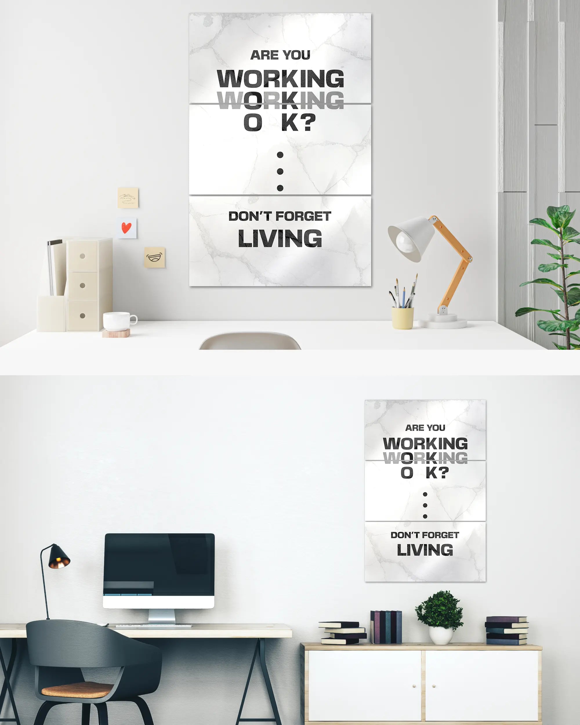 Zimmeransicht des Poster Plate Designs Are you OK? im Metallic Style in der Größe Mighty (60 x 90 cm)