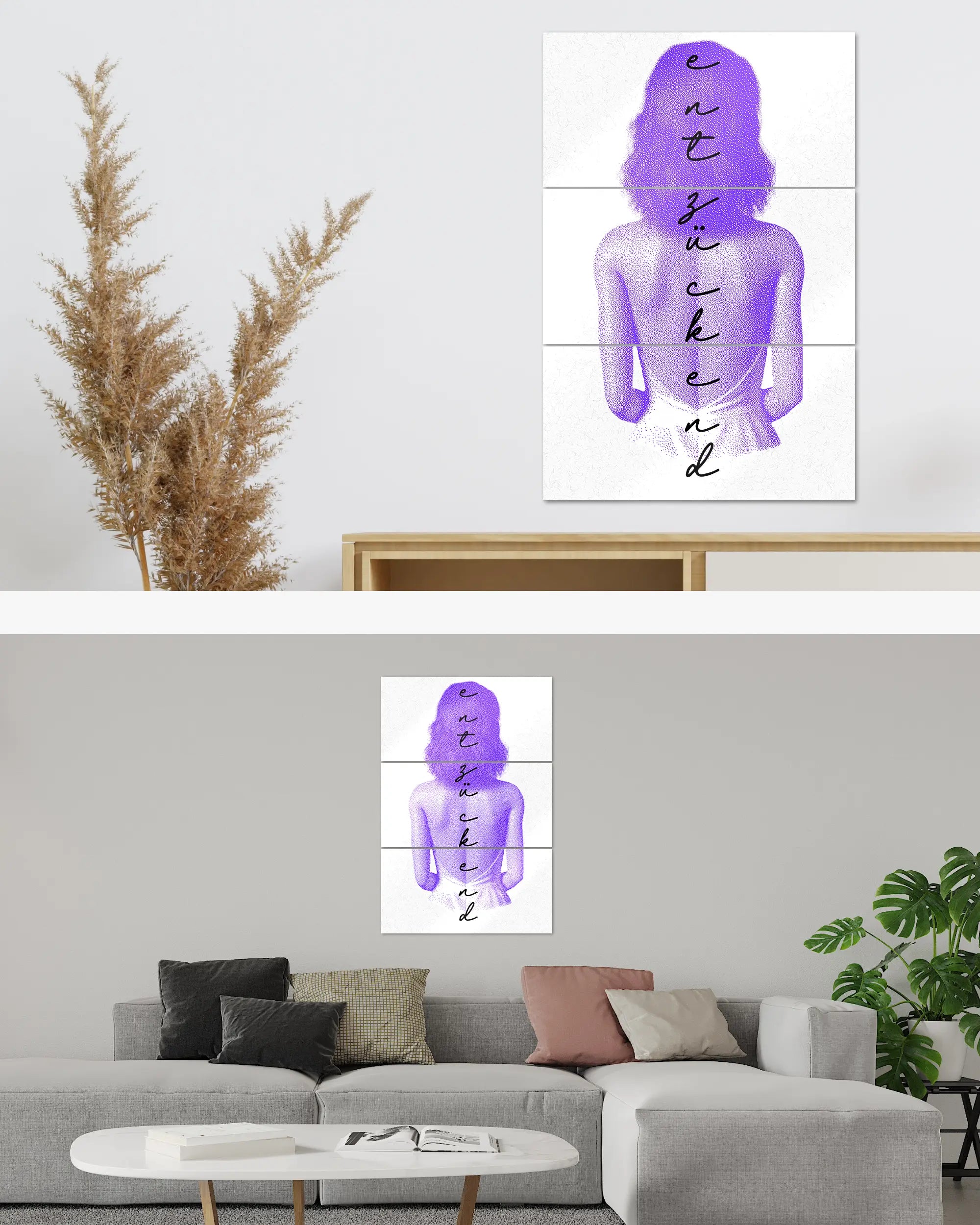 Zimmeransicht des Poster Plate Designs Rückendeckung im Metallic Style in der Größe Mighty (60 x 90 cm)