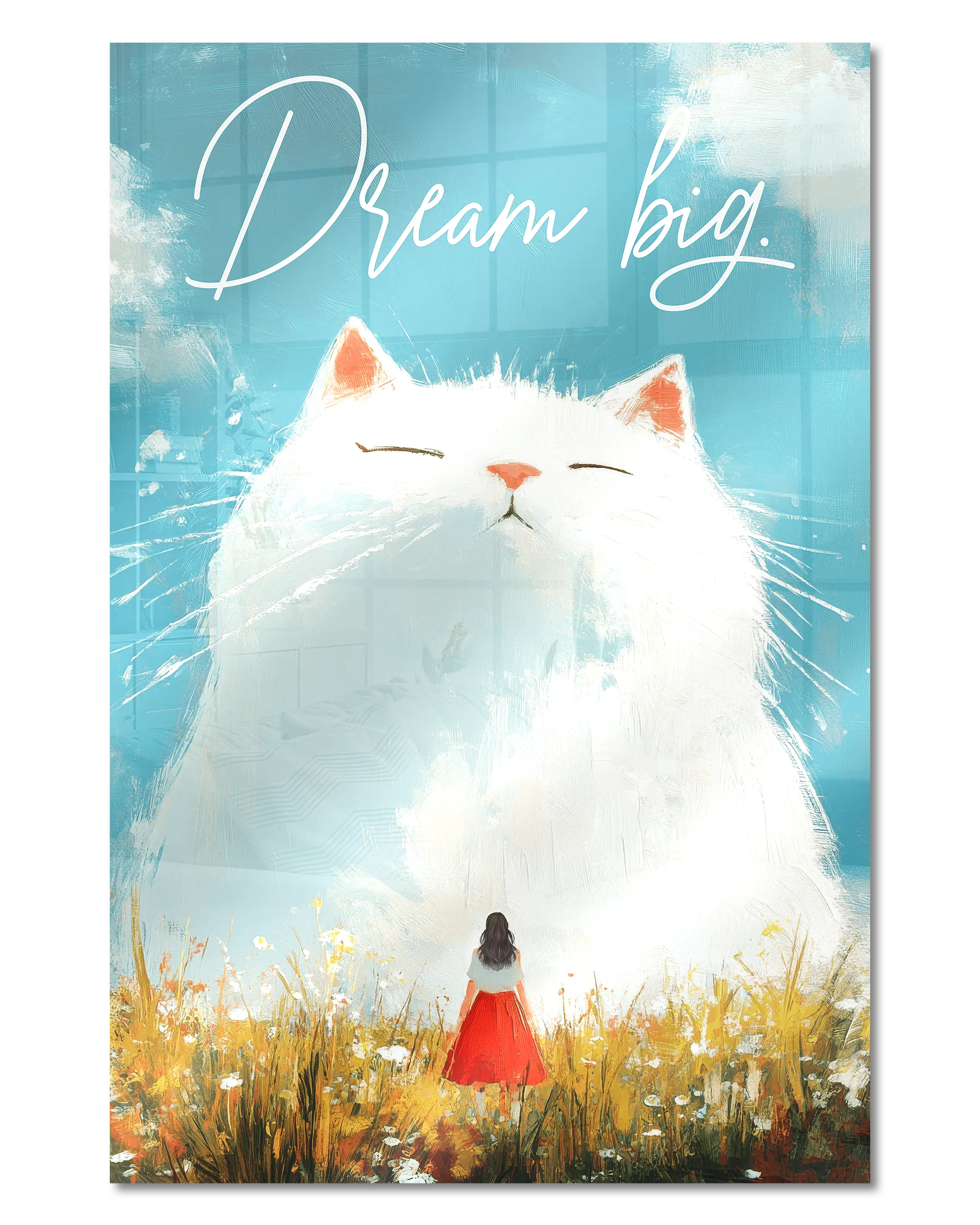 Frontalansicht des Poster Plate Designs Dream Big im Acrylic Style in der Größe Main (40 x 60 cm)