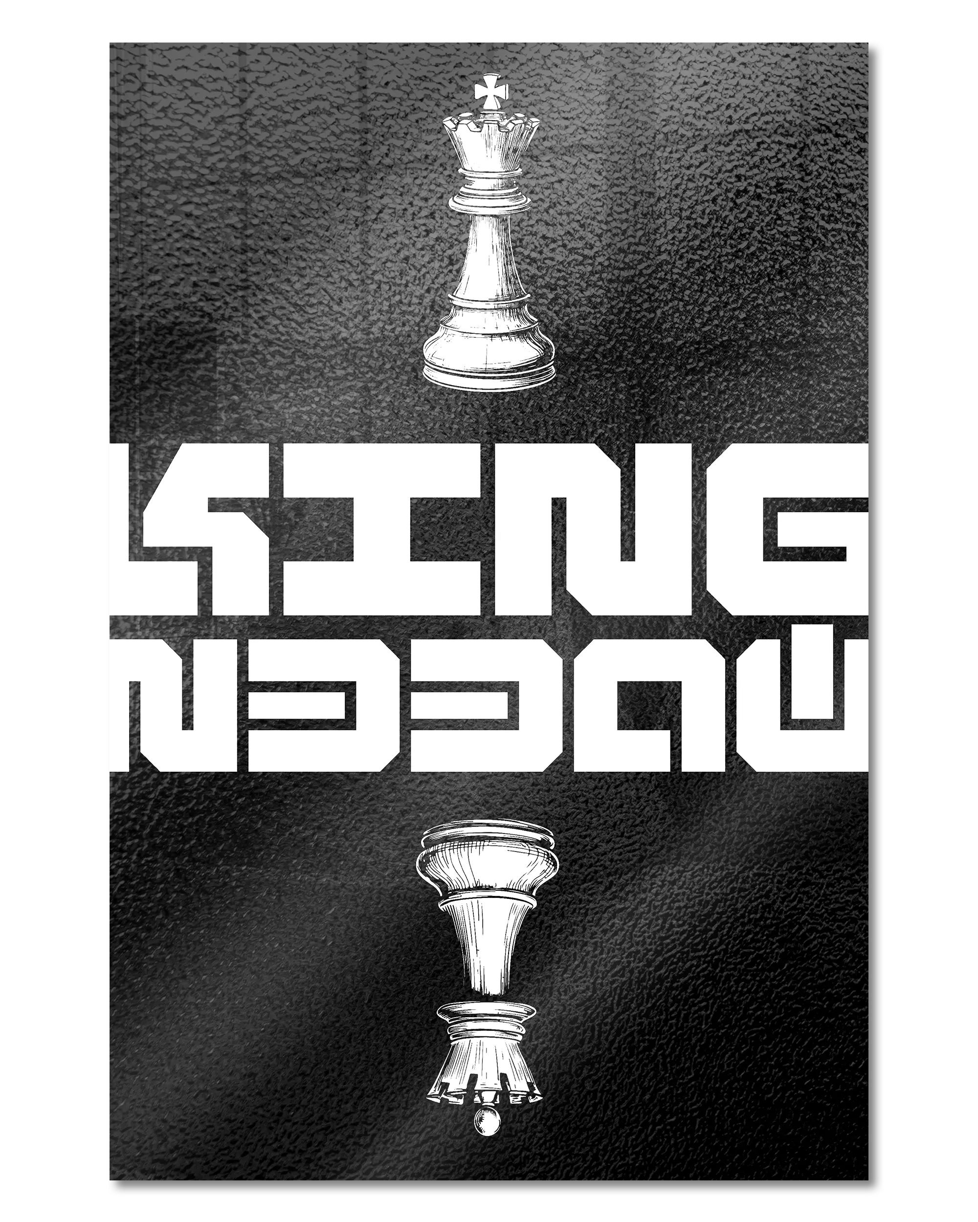 Frontalansicht des Poster Plate Designs Chessday im Acrylic Style in der Größe Main (40 x 60 cm)