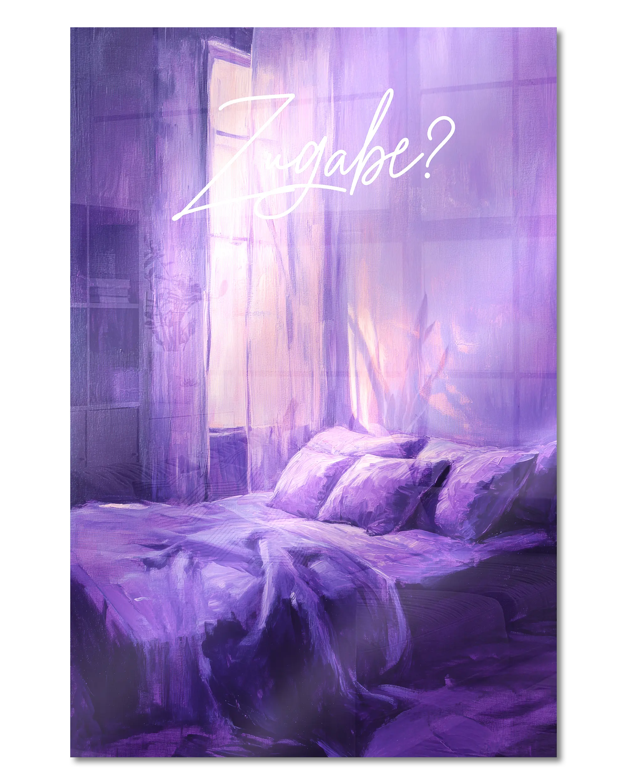 Frontalansicht des Poster Plate Designs Sexuell bedürftig im Acrylic Style in der Größe Main (40 x 60 cm)