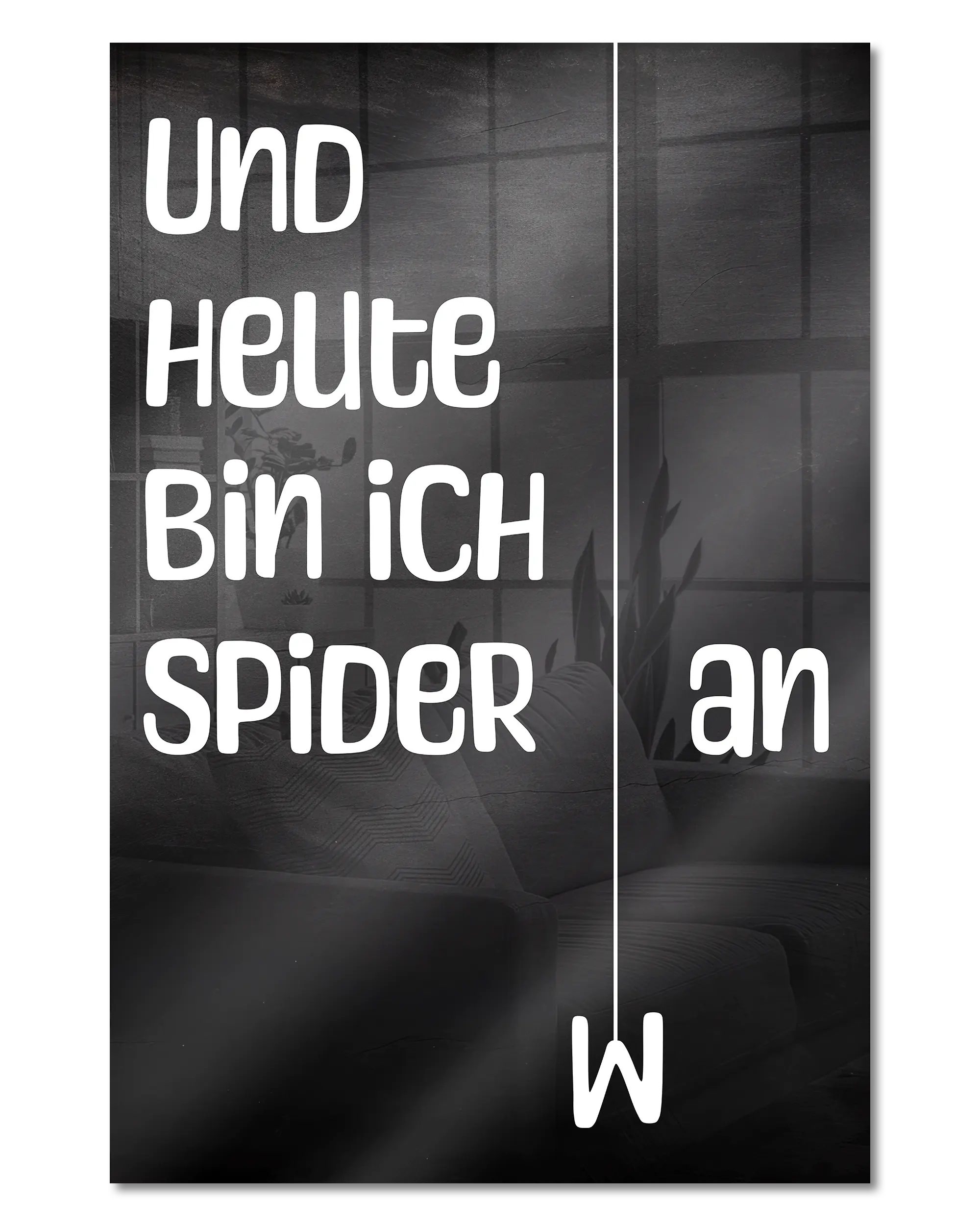 Frontalansicht des Poster Plate Designs Abhängen im Acrylic Style in der Größe Main (40 x 60 cm)