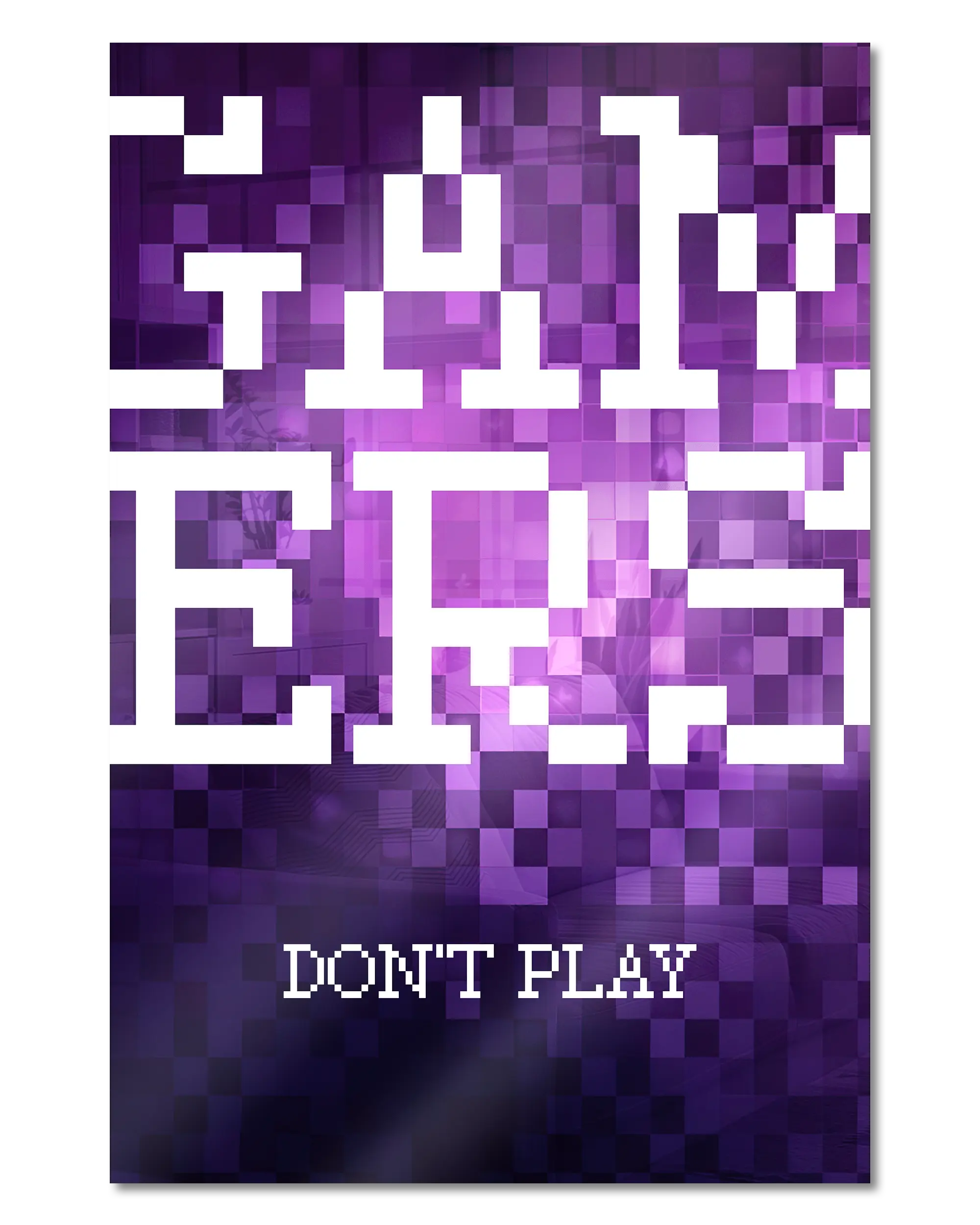 Frontalansicht des Poster Plate Designs Gamers don't play im Acrylic Style in der Größe Main (40 x 60 cm)