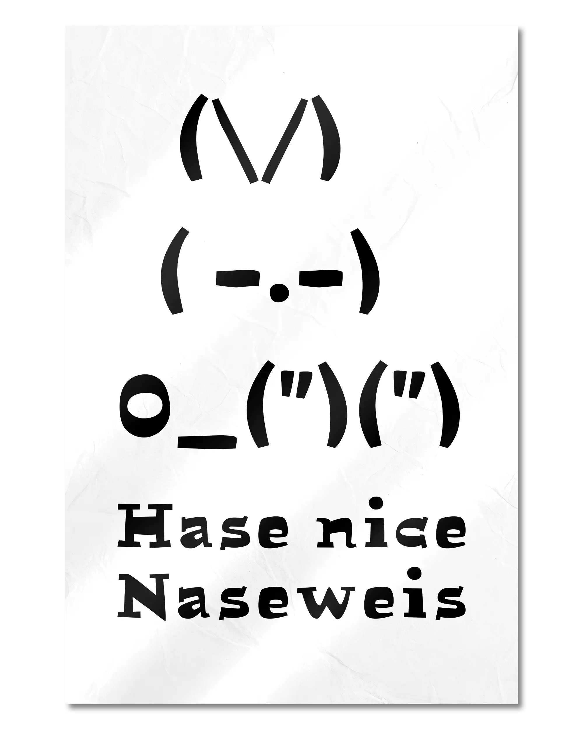 Frontalansicht des Poster Plate Designs Nicer Hase im Acrylic Style in der Größe Main (40 x 60 cm)