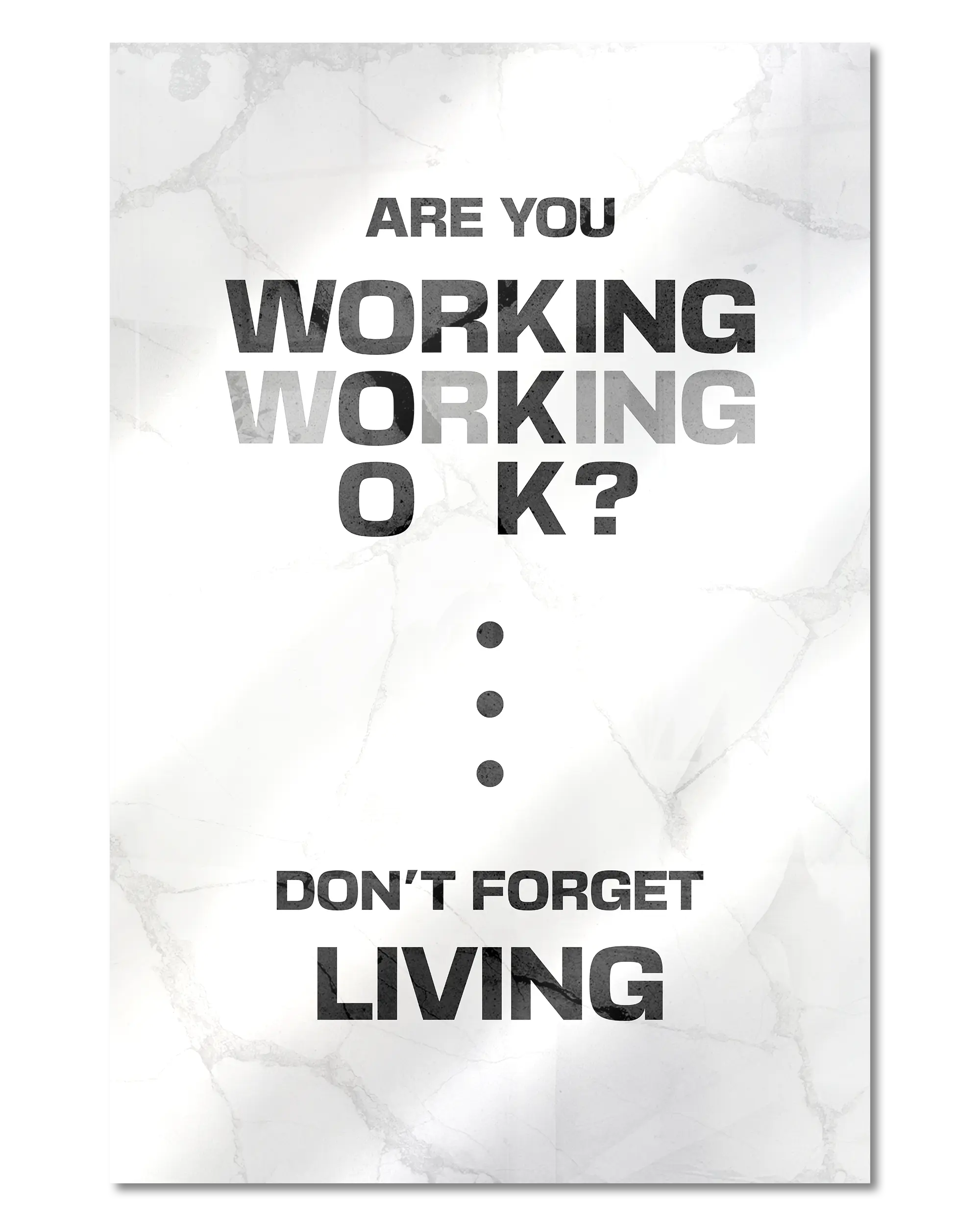 Frontalansicht des Poster Plate Designs Are you OK? im Acrylic Style in der Größe Main (40 x 60 cm)