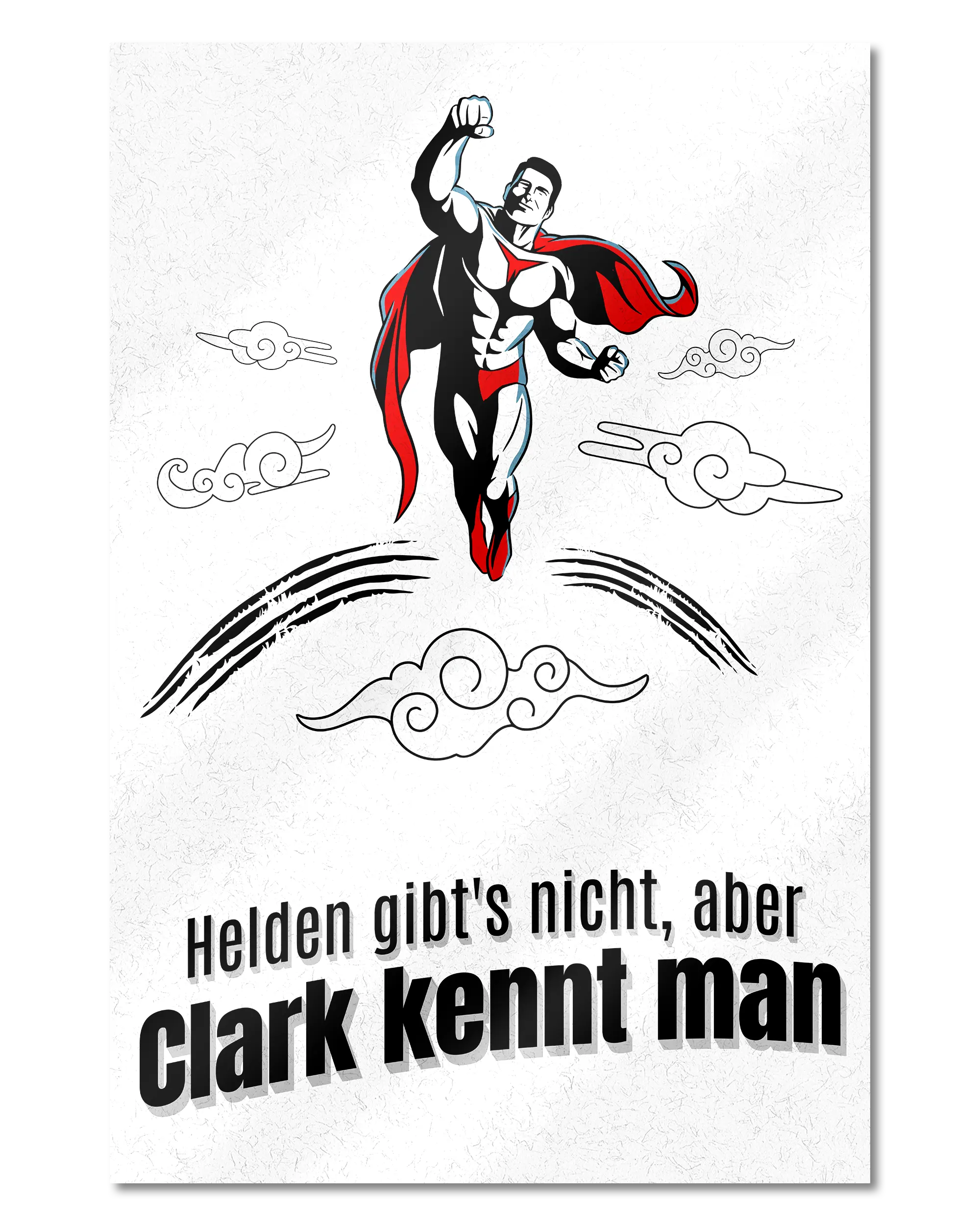 Frontalansicht des Poster Plate Designs Clark kennt man im Acrylic Style in der Größe Main (40 x 60 cm)