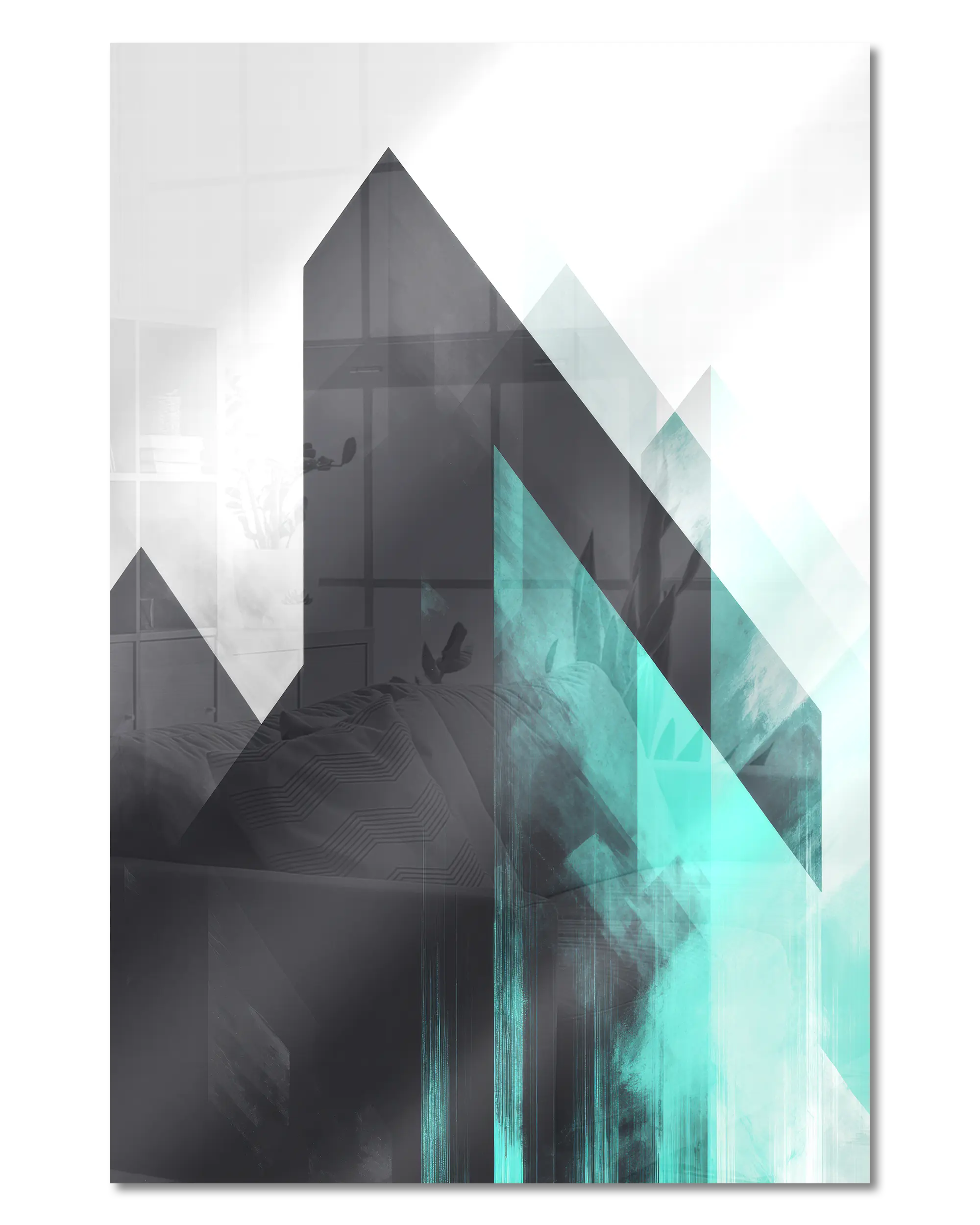 Frontalansicht des Poster Plate Designs Ein Abstrakt im Acrylic Style in der Größe Main (40 x 60 cm)