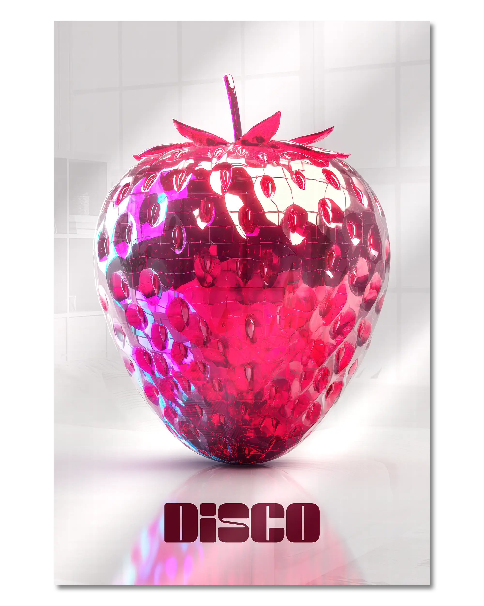 Frontalansicht des Poster Plate Designs Discoberry im Acrylic Style in der Größe Main (40 x 60 cm)