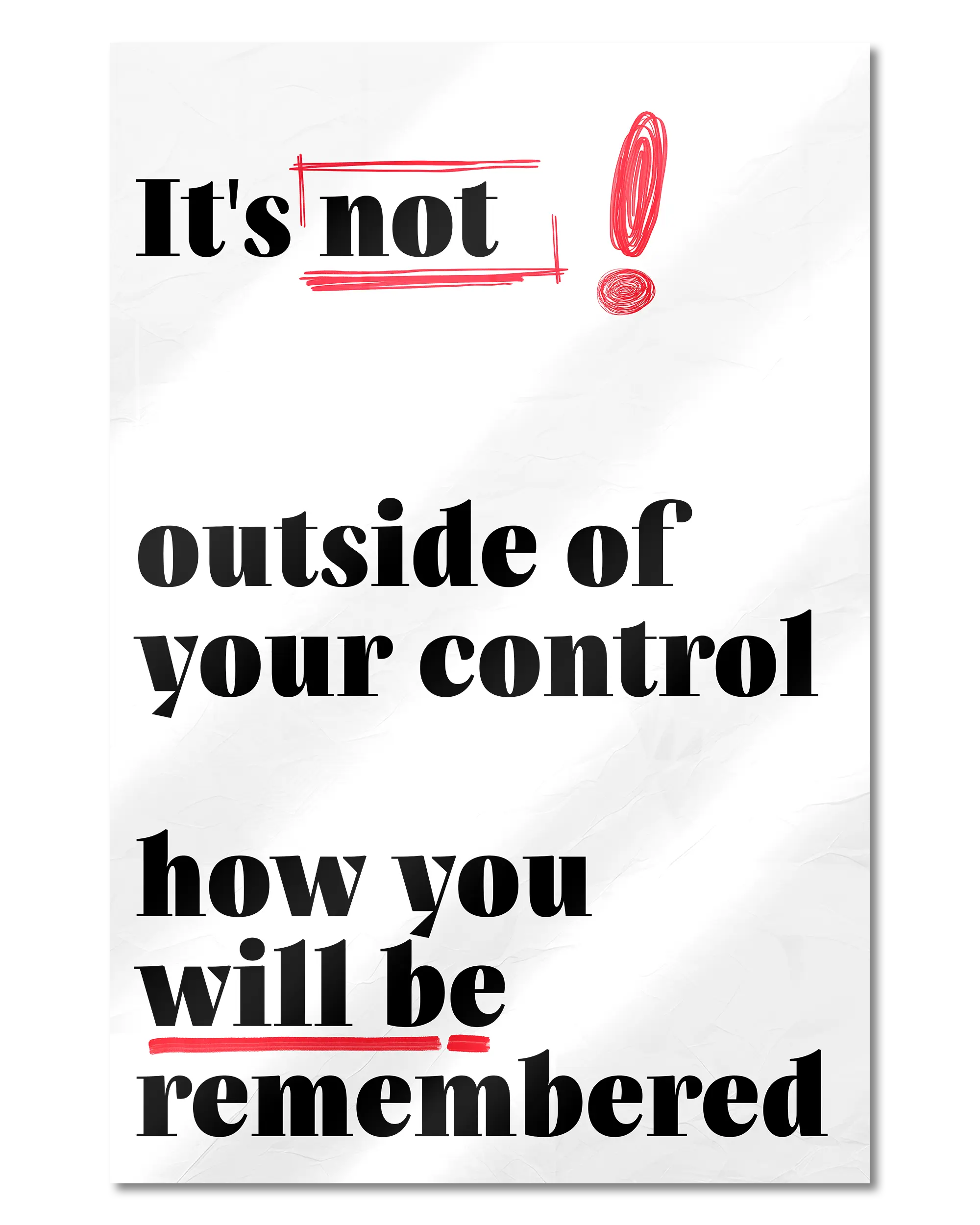 Frontalansicht des Poster Plate Designs Write your story im Acrylic Style in der Größe Main (40 x 60 cm)