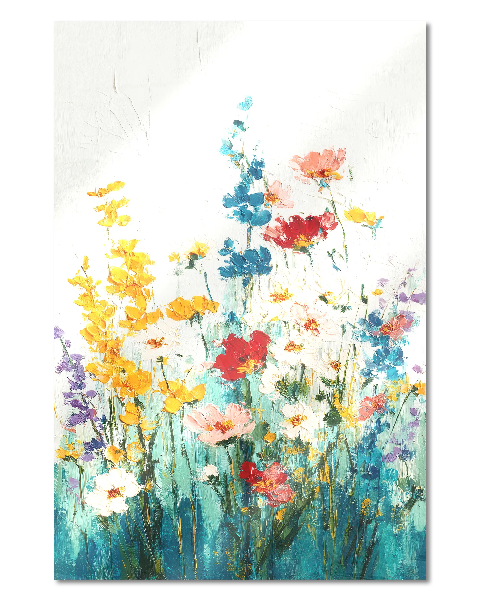 Frontalansicht des Poster Plate Designs Blühen statt Mühen im Acrylic Style in der Größe Main (40 x 60 cm)