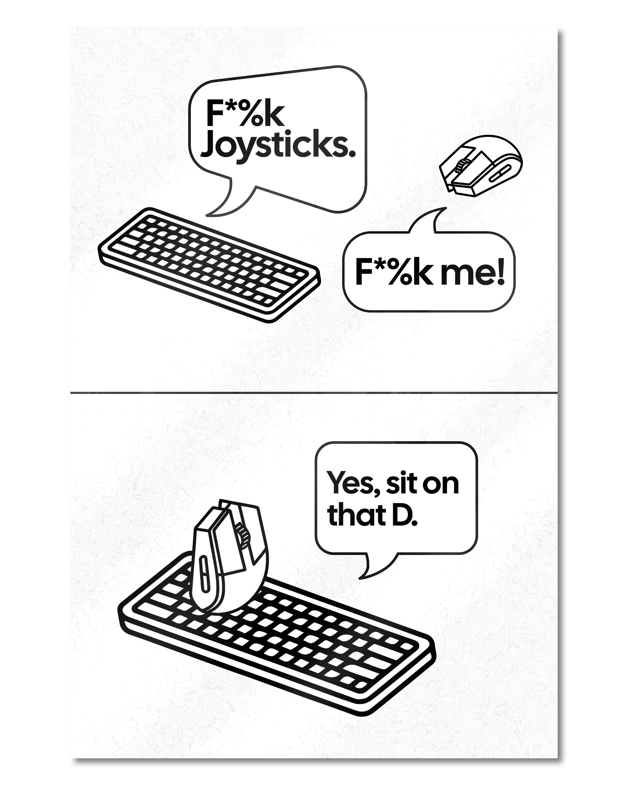 Frontalansicht des Poster Plate Designs Keystrokes im Acrylic Style in der Größe Main (40 x 60 cm)