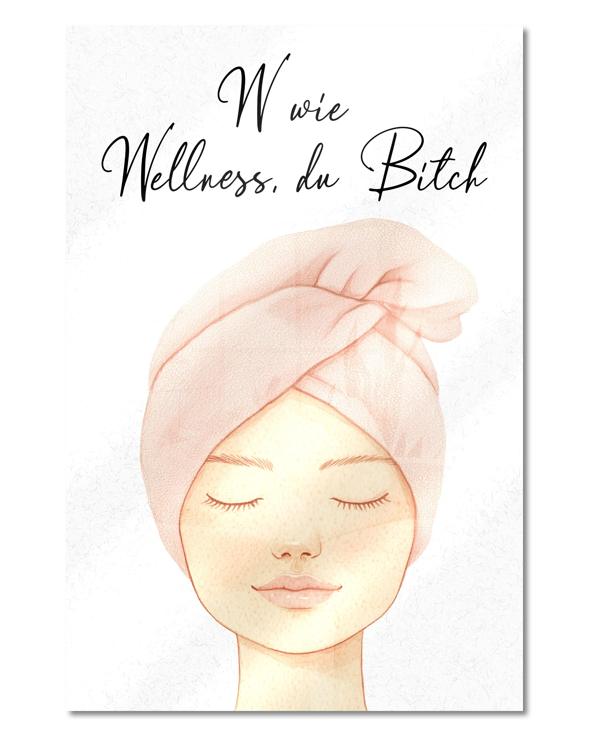 Frontalansicht des Poster Plate Designs Wellness Routine im Acrylic Style in der Größe Main (40 x 60 cm)