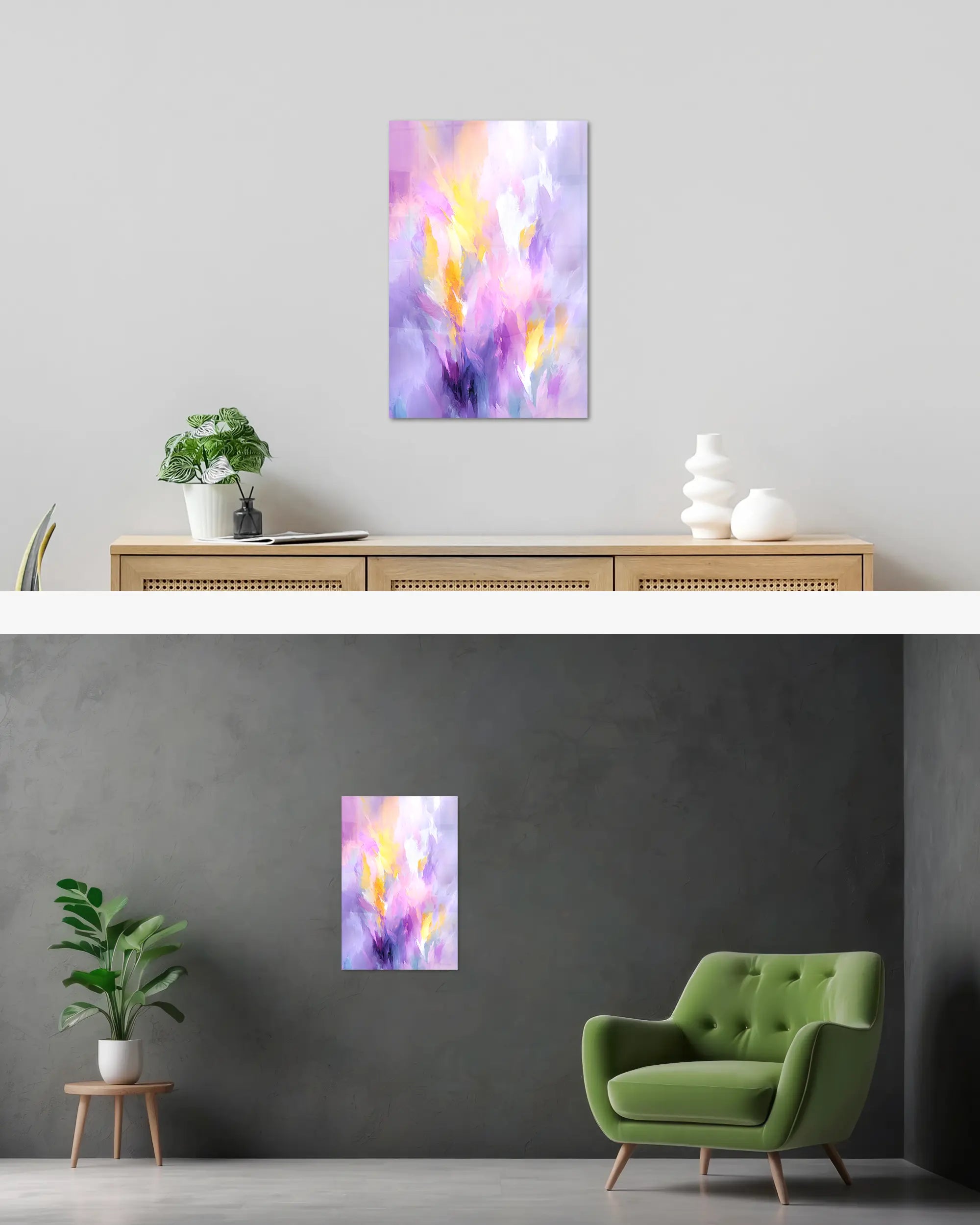 Wandansicht des Poster Plate Designs Lust und Laune im Acrylic Style in der Größe Main (40 x 60 cm)