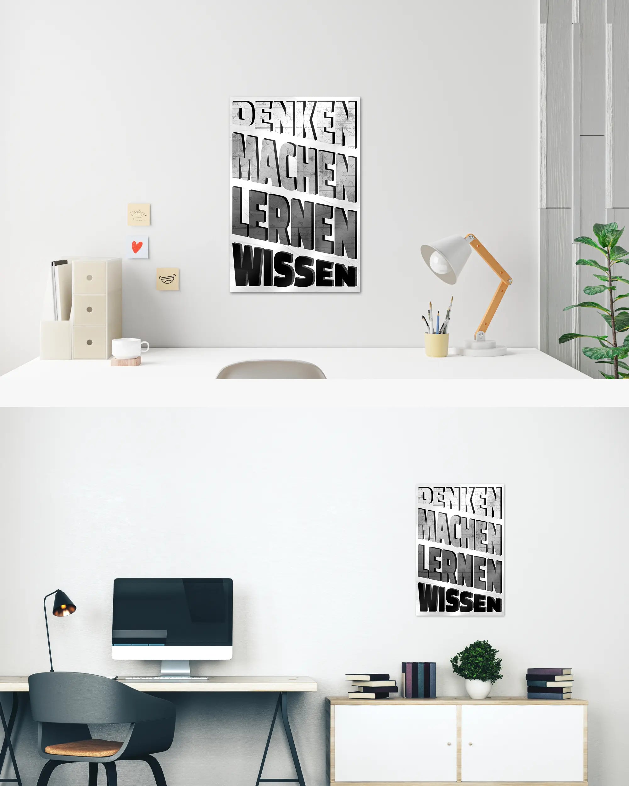 Zimmeransicht des Poster Plate Designs Der Weg zum Wissen im Acrylic Style in der Größe Main (40 x 60 cm)