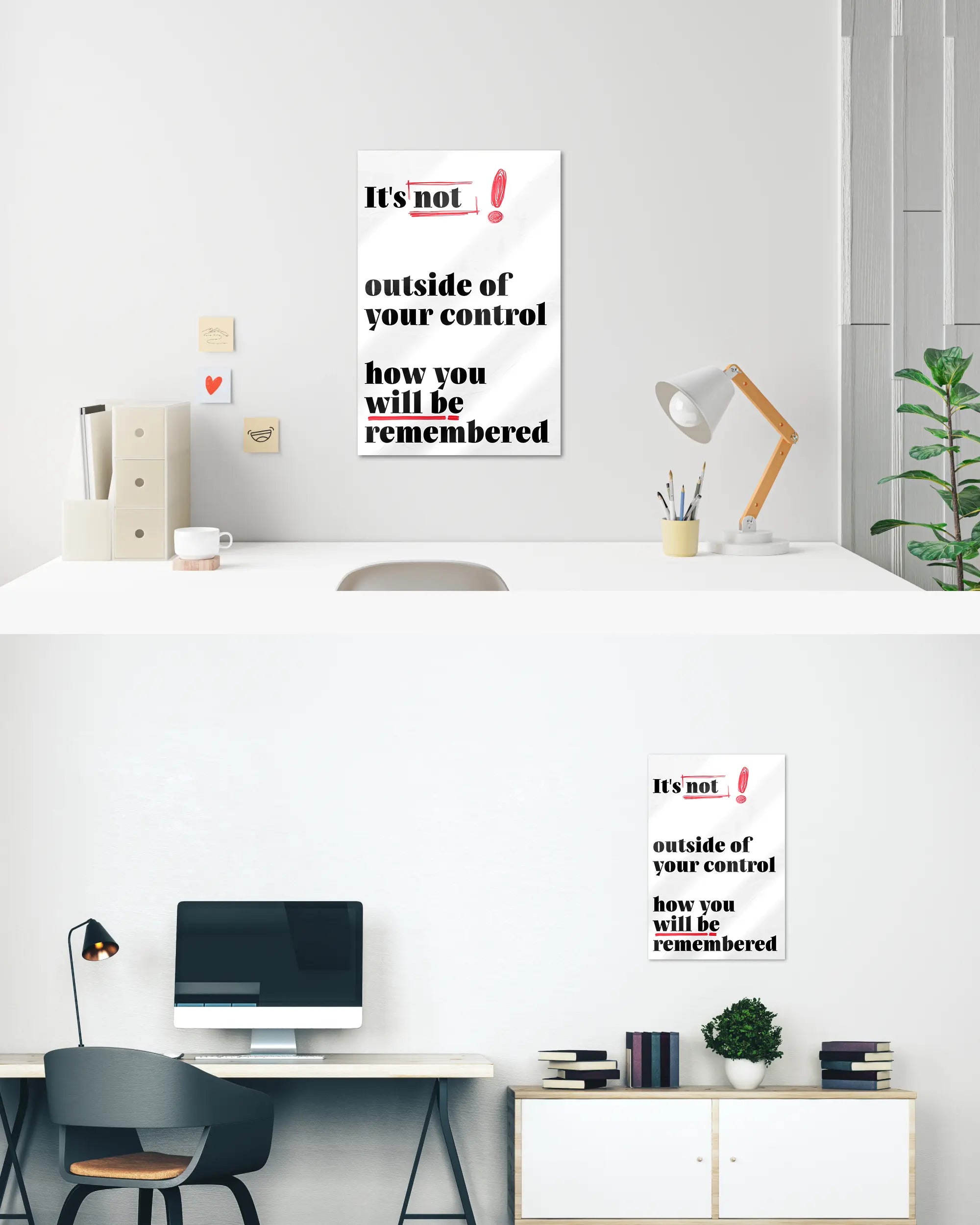 Zimmeransicht des Poster Plate Designs Write your story im Acrylic Style in der Größe Main (40 x 60 cm)