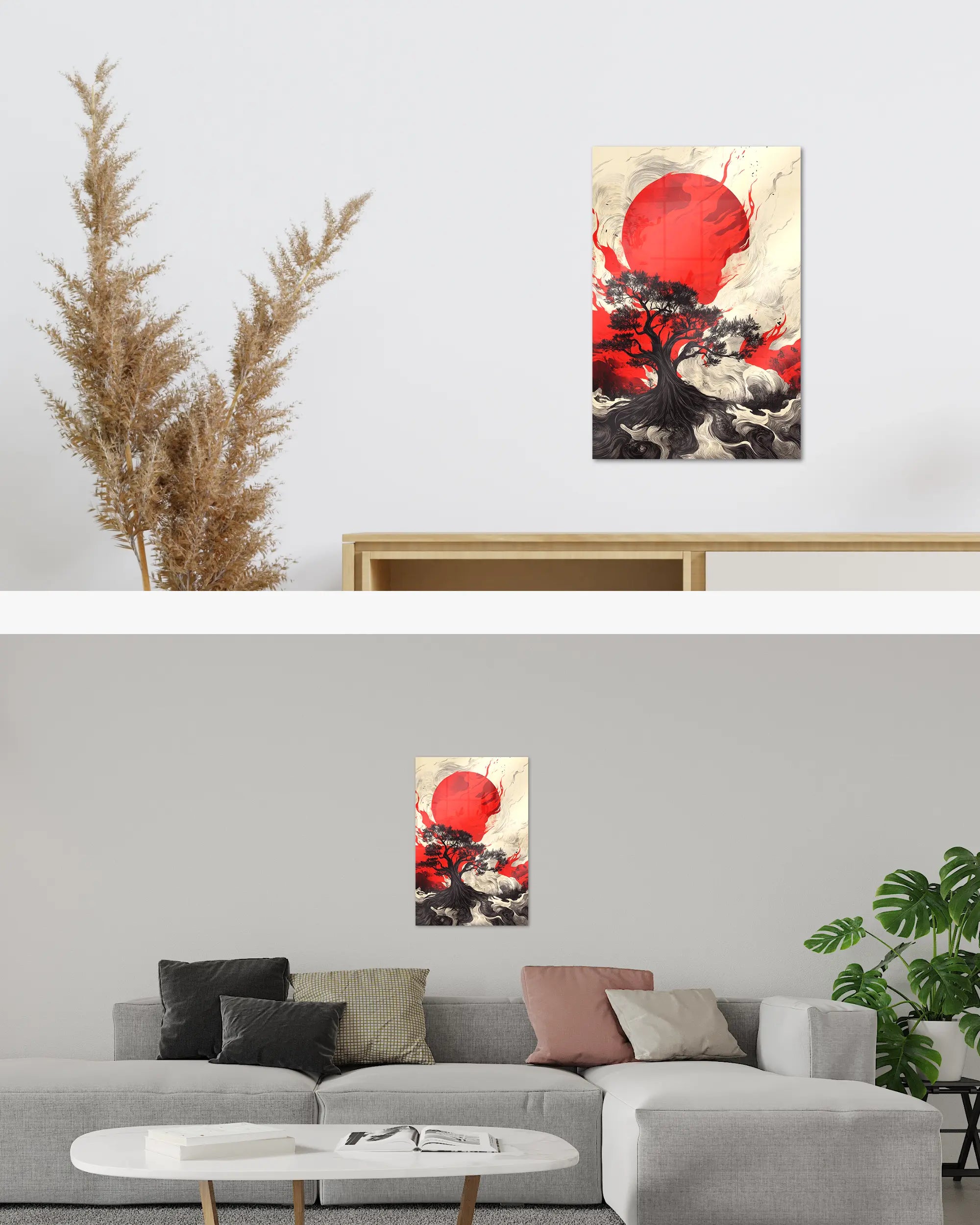 Zimmeransicht des Poster Plate Designs Japan is lit im Acrylic Style in der Größe Main (40 x 60 cm)