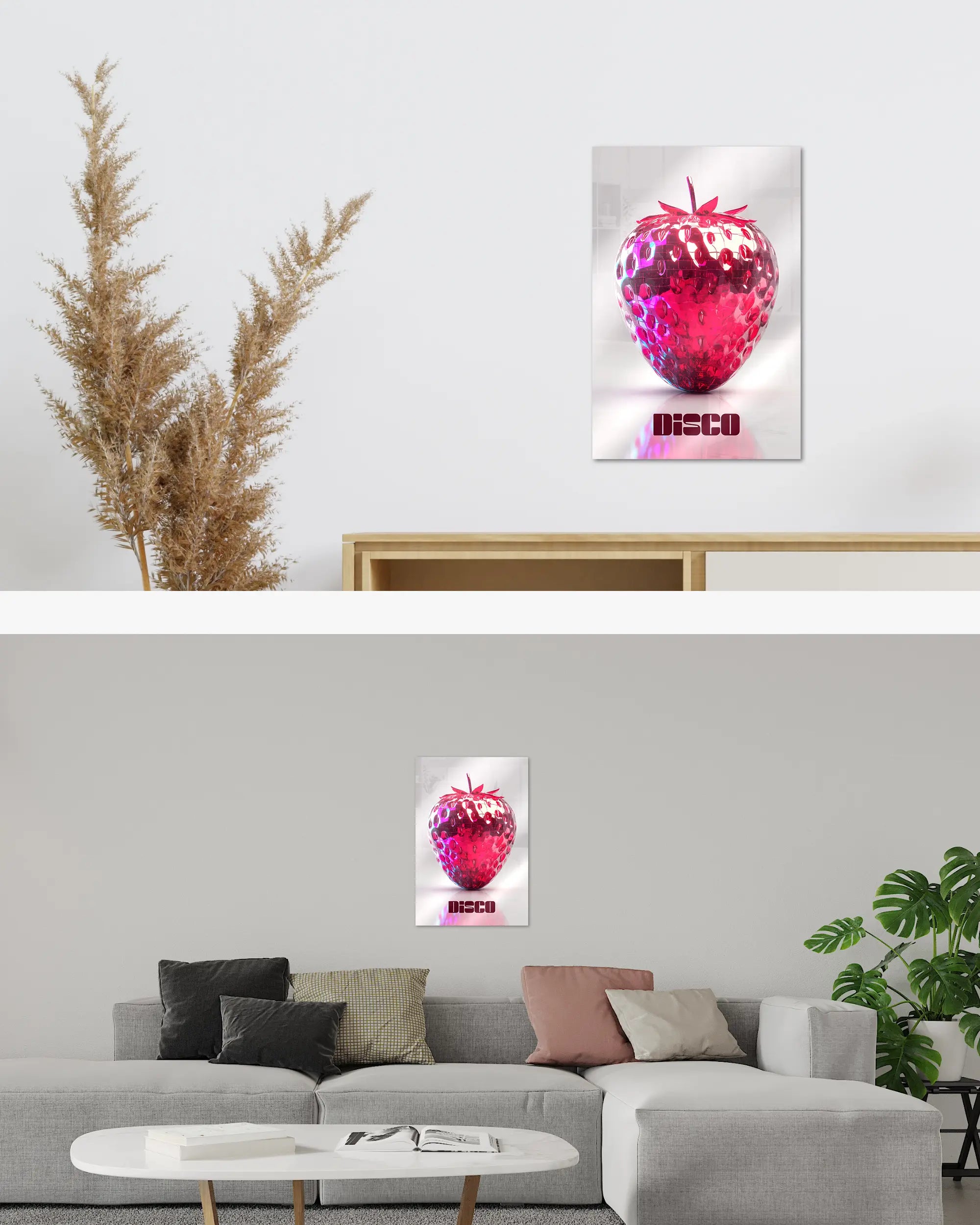 Zimmeransicht des Poster Plate Designs Discoberry im Acrylic Style in der Größe Main (40 x 60 cm)