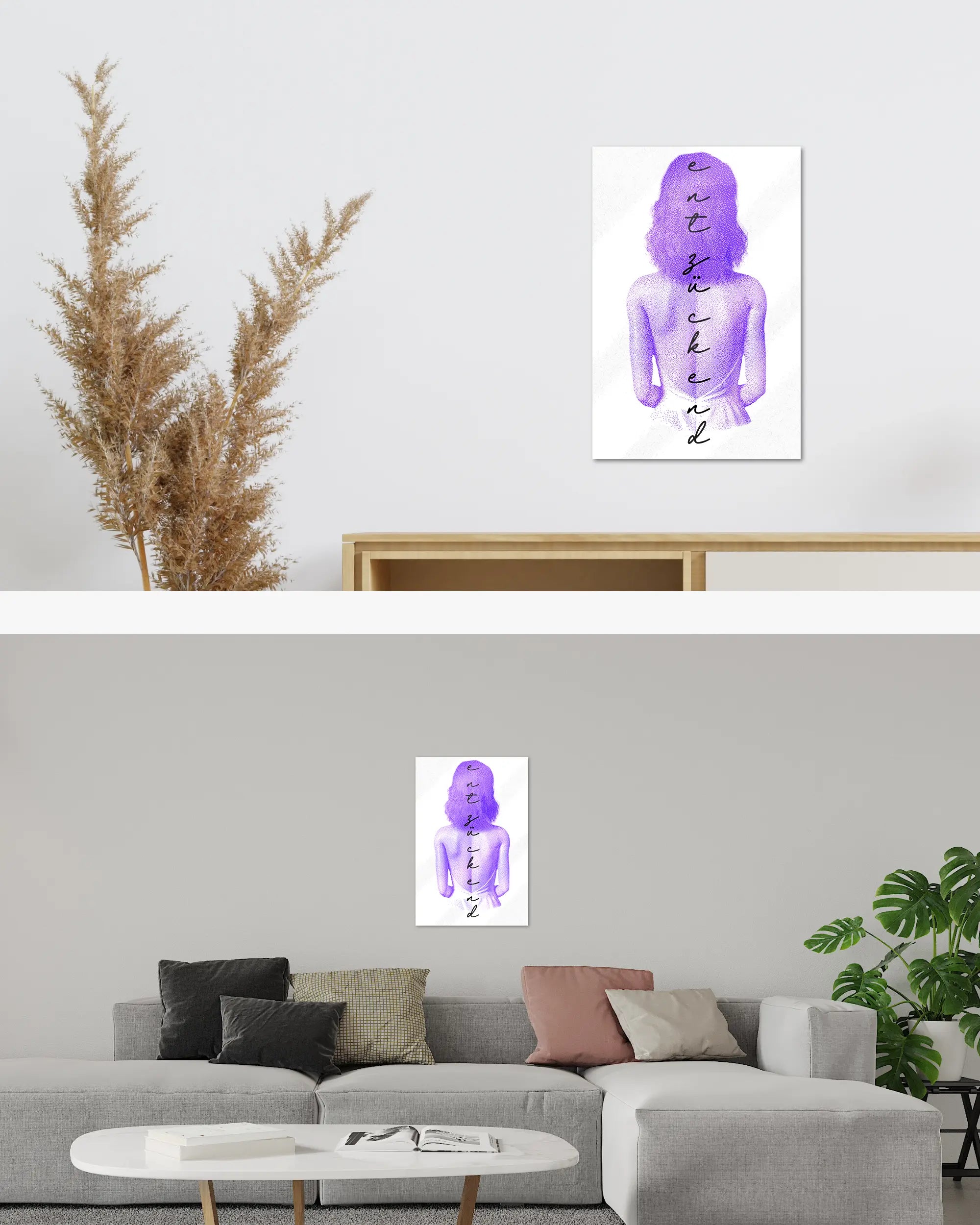 Zimmeransicht des Poster Plate Designs Rückendeckung im Acrylic Style in der Größe Main (40 x 60 cm)