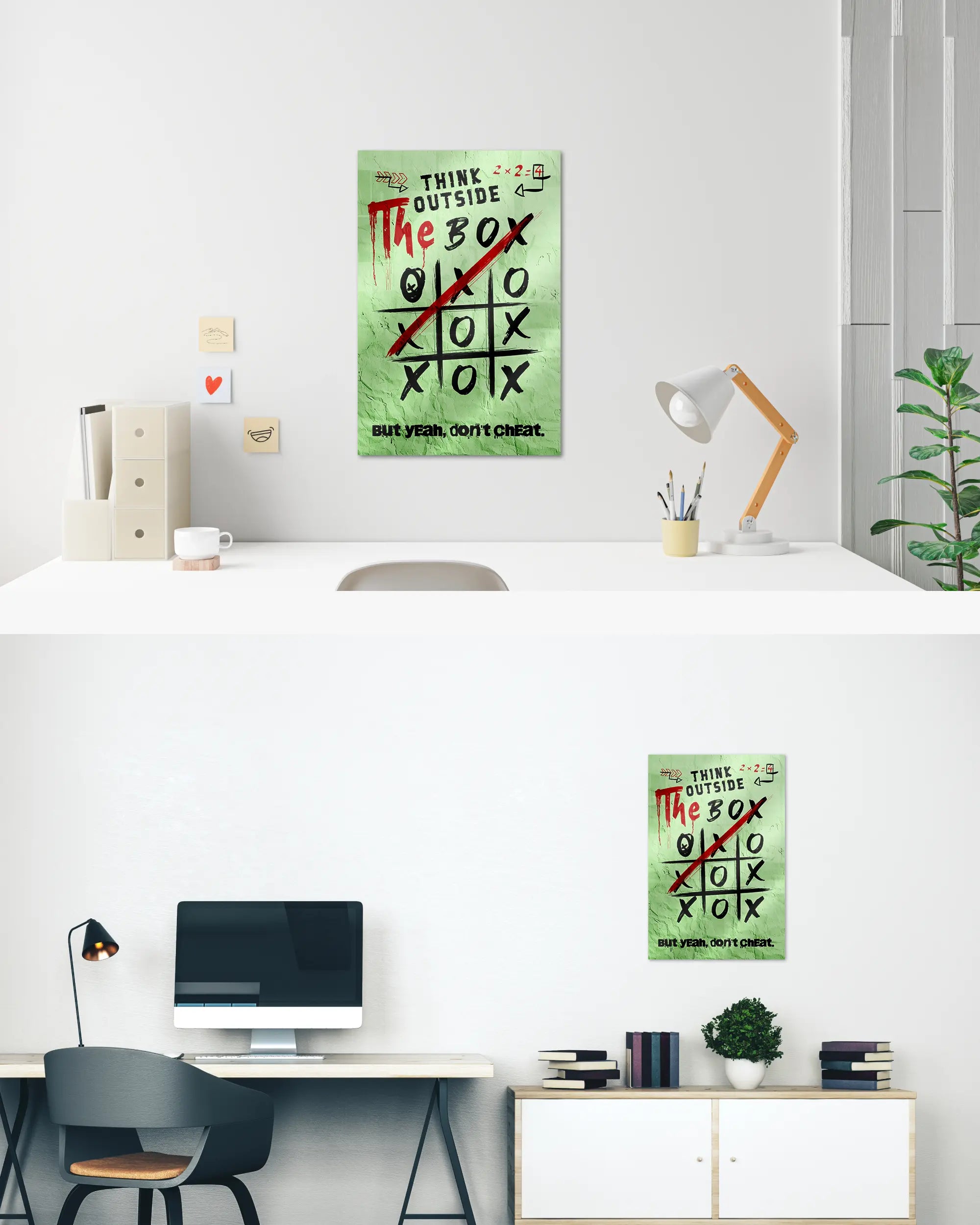 Zimmeransicht des Poster Plate Designs Boxing Outside im Acrylic Style in der Größe Main (40 x 60 cm)