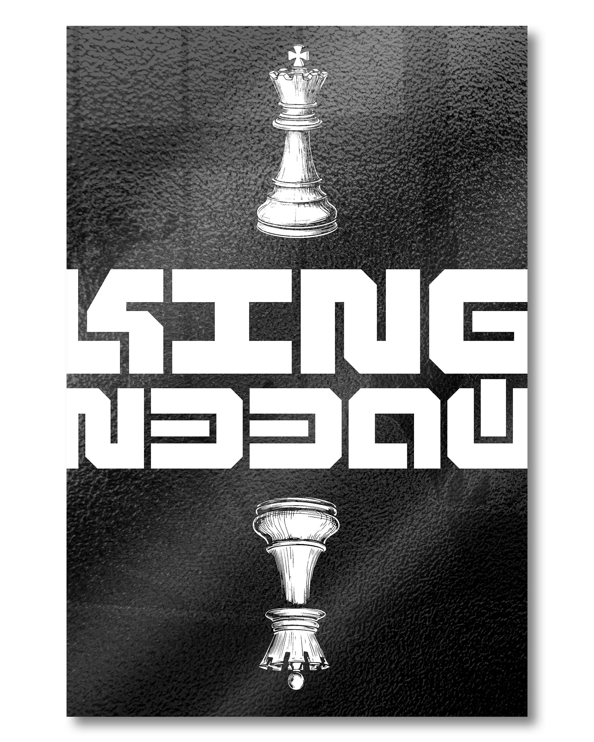 Frontalansicht des Poster Plate Designs Chessday im Acrylic Style in der Größe Mini (20 x 30 cm)