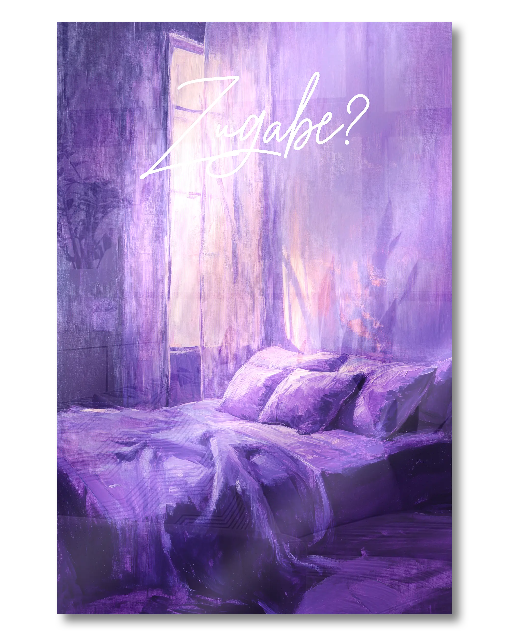 Frontalansicht des Poster Plate Designs Sexuell bedürftig im Acrylic Style in der Größe Mini (20 x 30 cm)