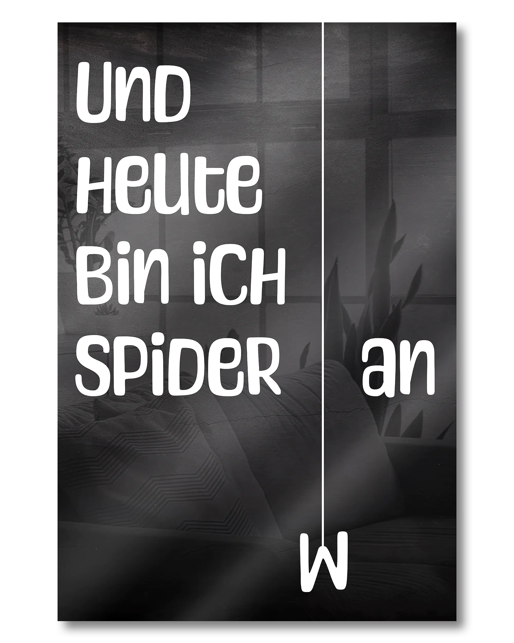 Frontalansicht des Poster Plate Designs Abhängen im Acrylic Style in der Größe Mini (20 x 30 cm)