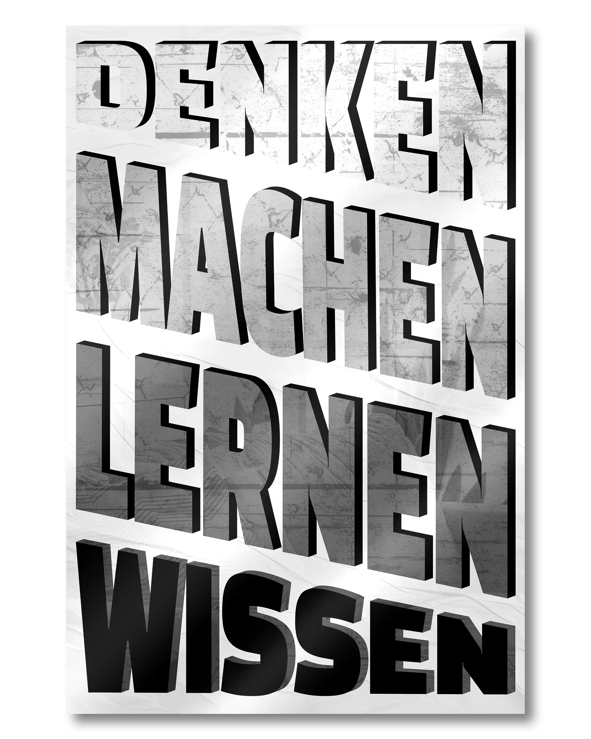 Frontalansicht des Poster Plate Designs Der Weg zum Wissen im Acrylic Style in der Größe Mini (20 x 30 cm)